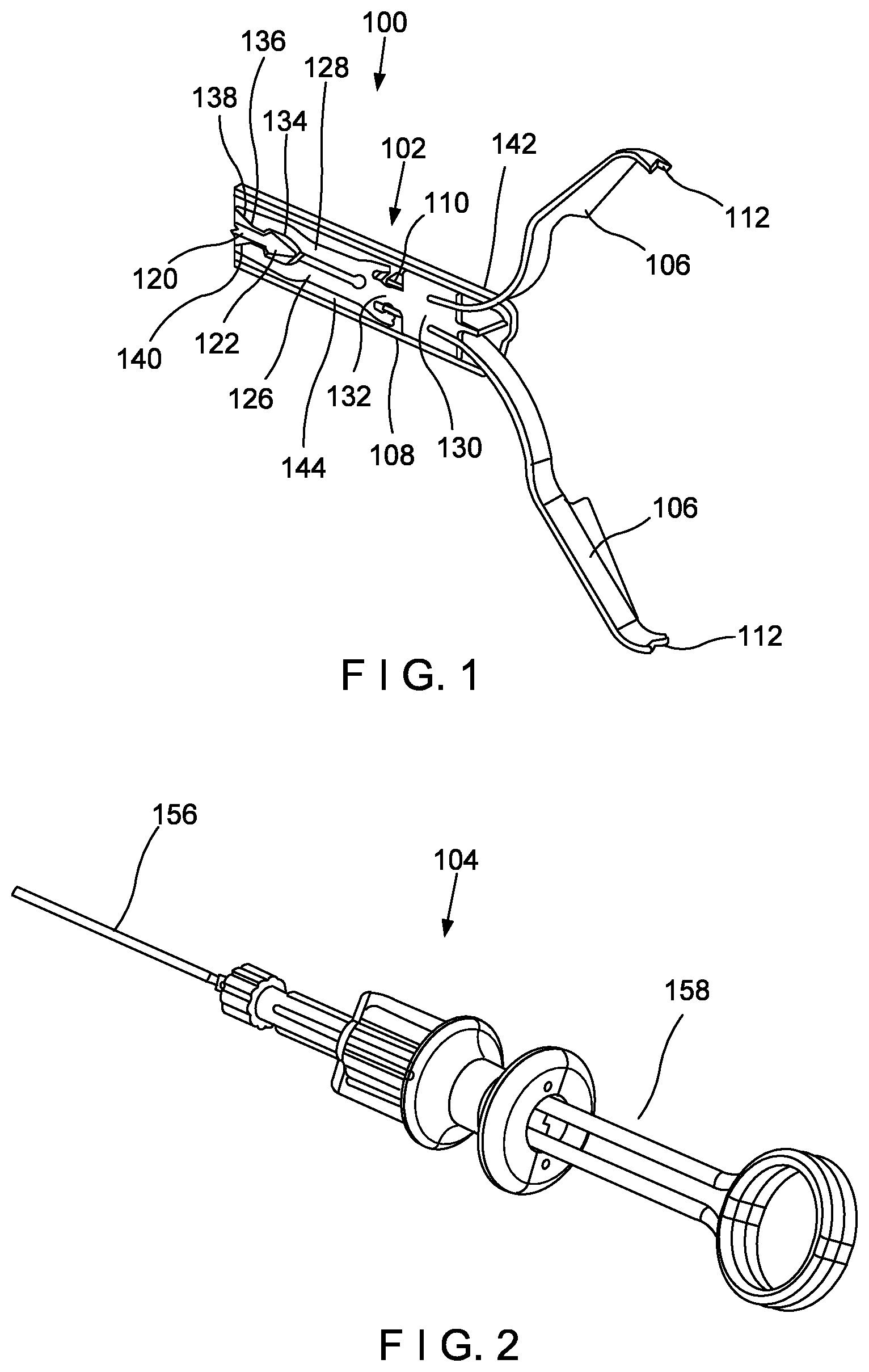 Patent US12102336 Figure 1 – Crimp attachment of clip for reloadable hemostasis device