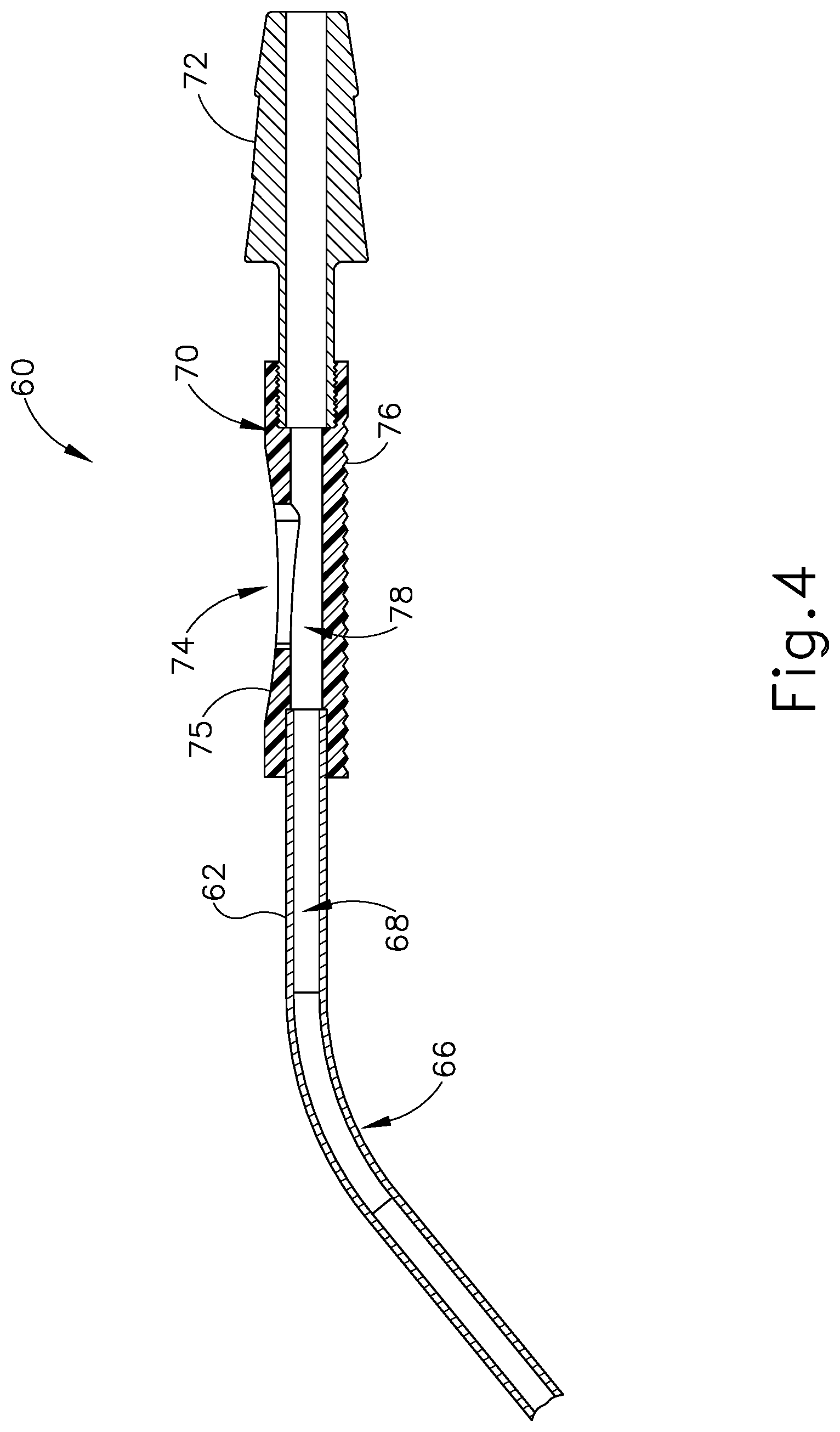 Patent US12102345 Figure 4 – Navigable suction instrument with coaxial annular sensor