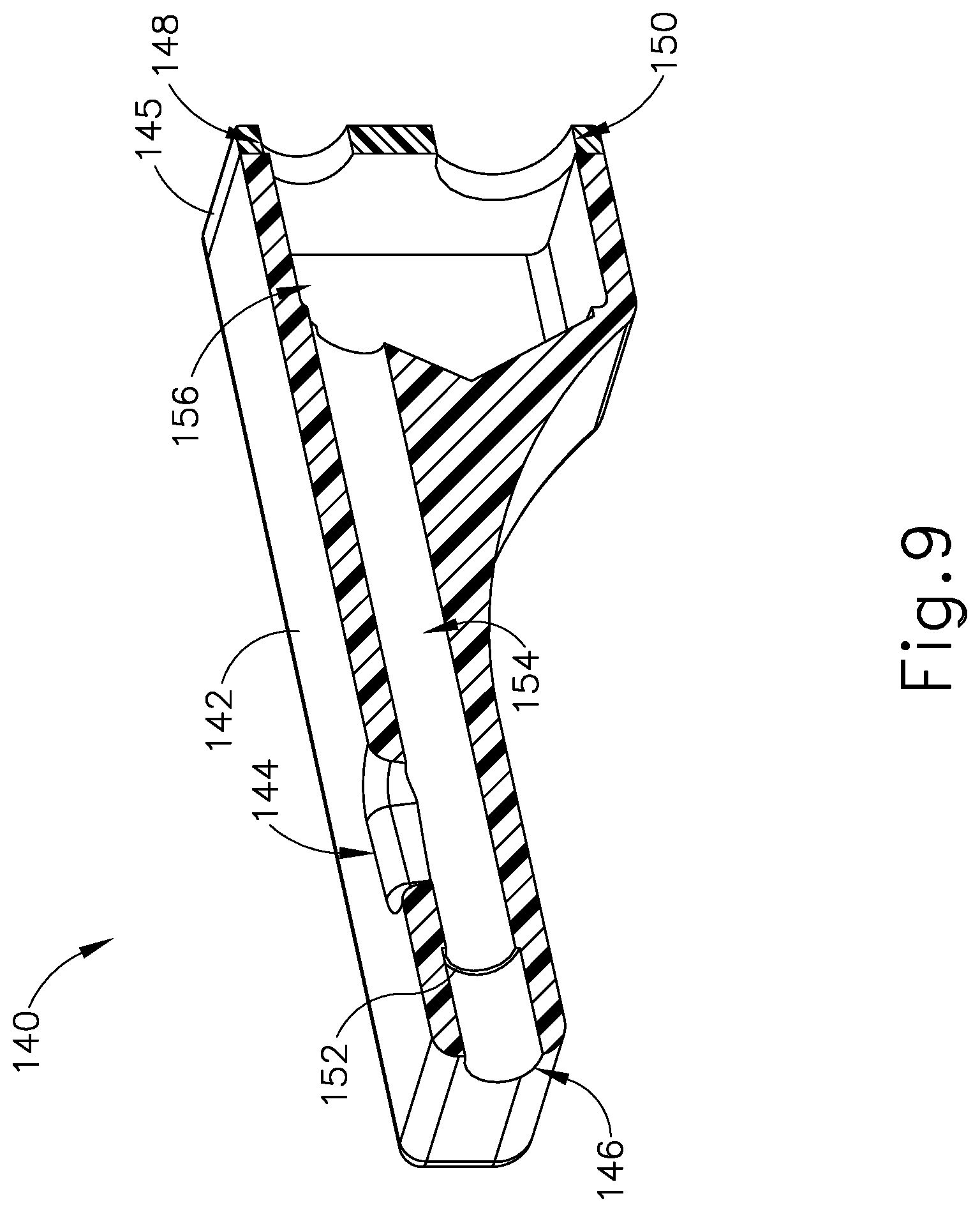 Patent US12102345 Figure 9 – Navigable suction instrument with coaxial annular sensor