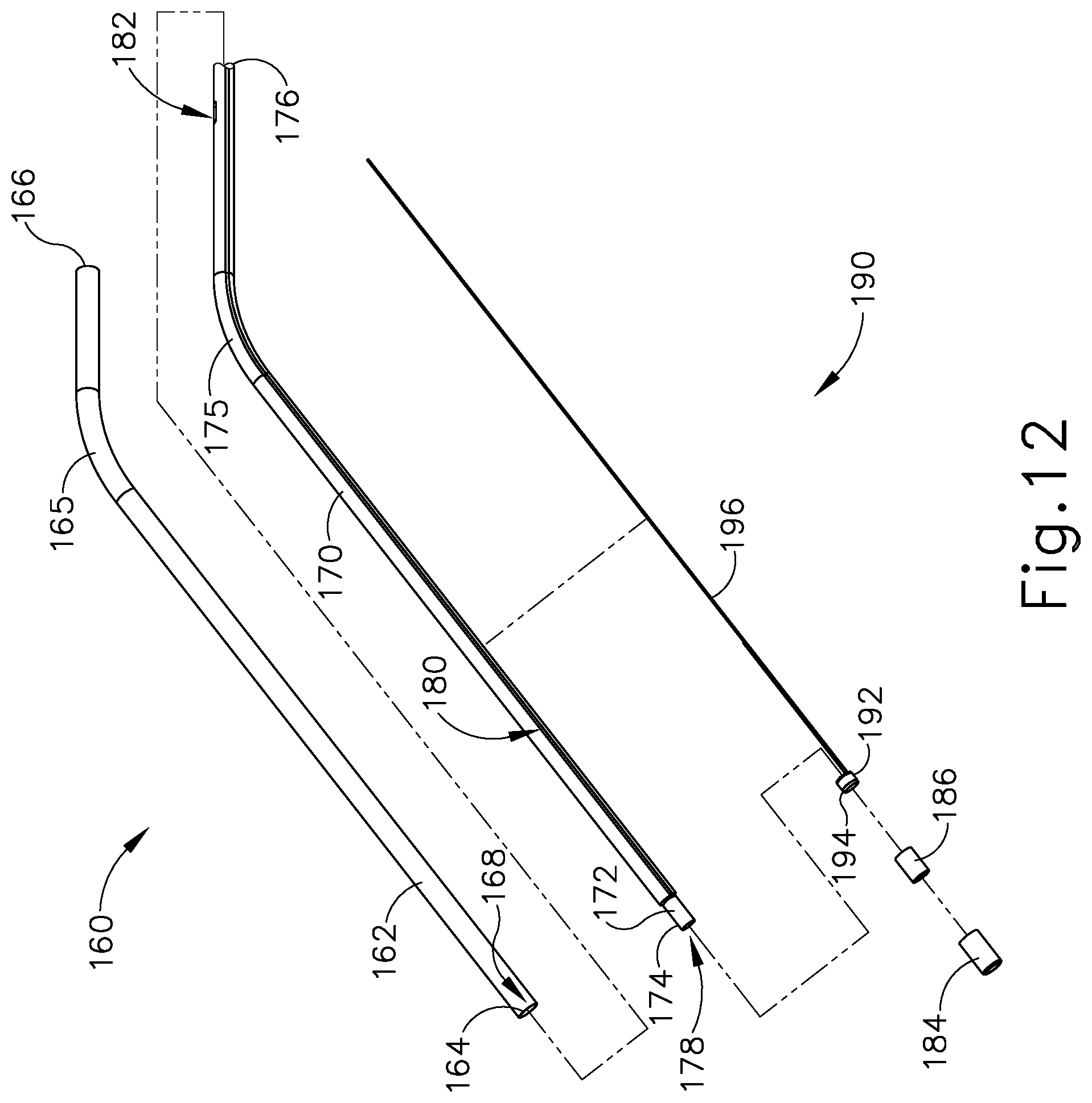 Patent US12102345 Figure 12 – Navigable suction instrument with coaxial annular sensor