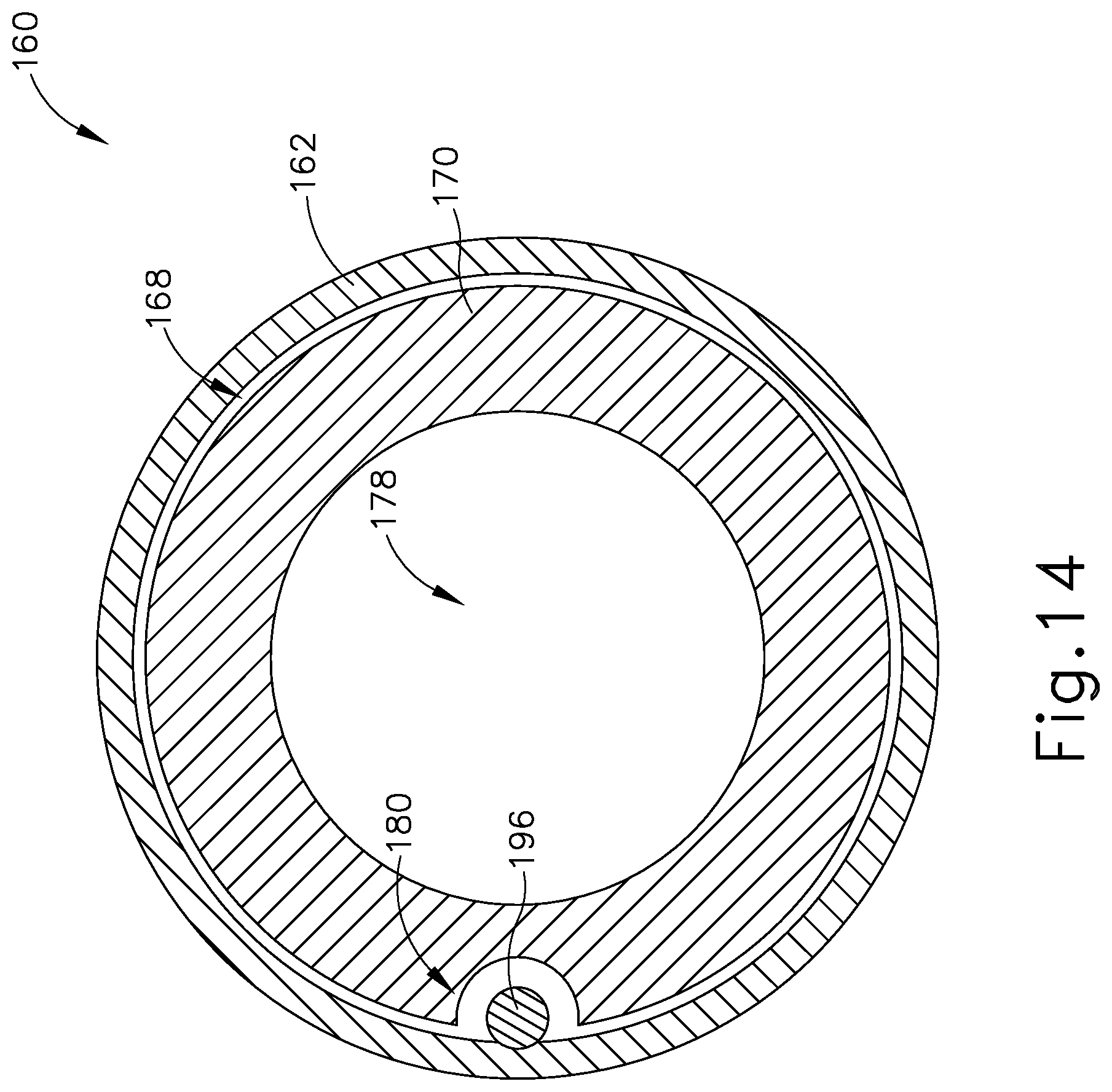 Patent US12102345 Figure 14 – Navigable suction instrument with coaxial annular sensor