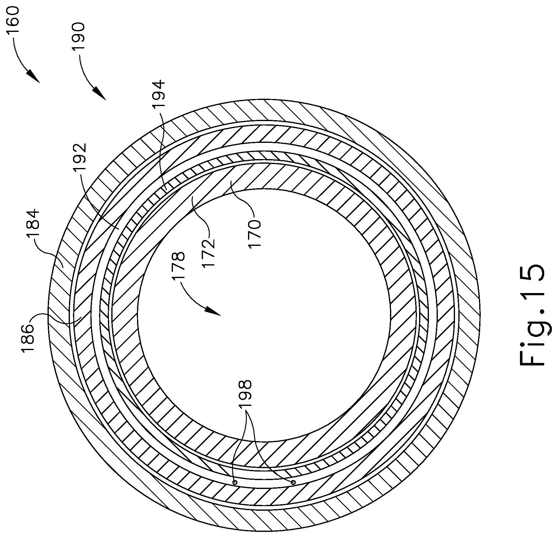 Patent US12102345 Figure 15 – Navigable suction instrument with coaxial annular sensor