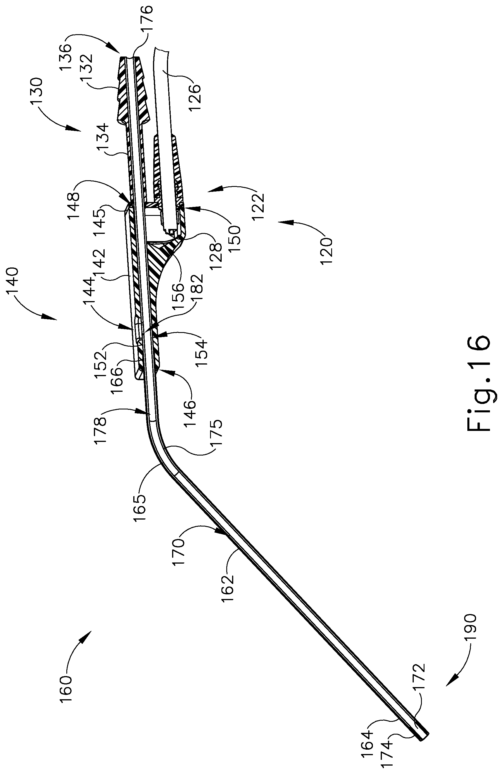 Patent US12102345 Figure 16 – Navigable suction instrument with coaxial annular sensor