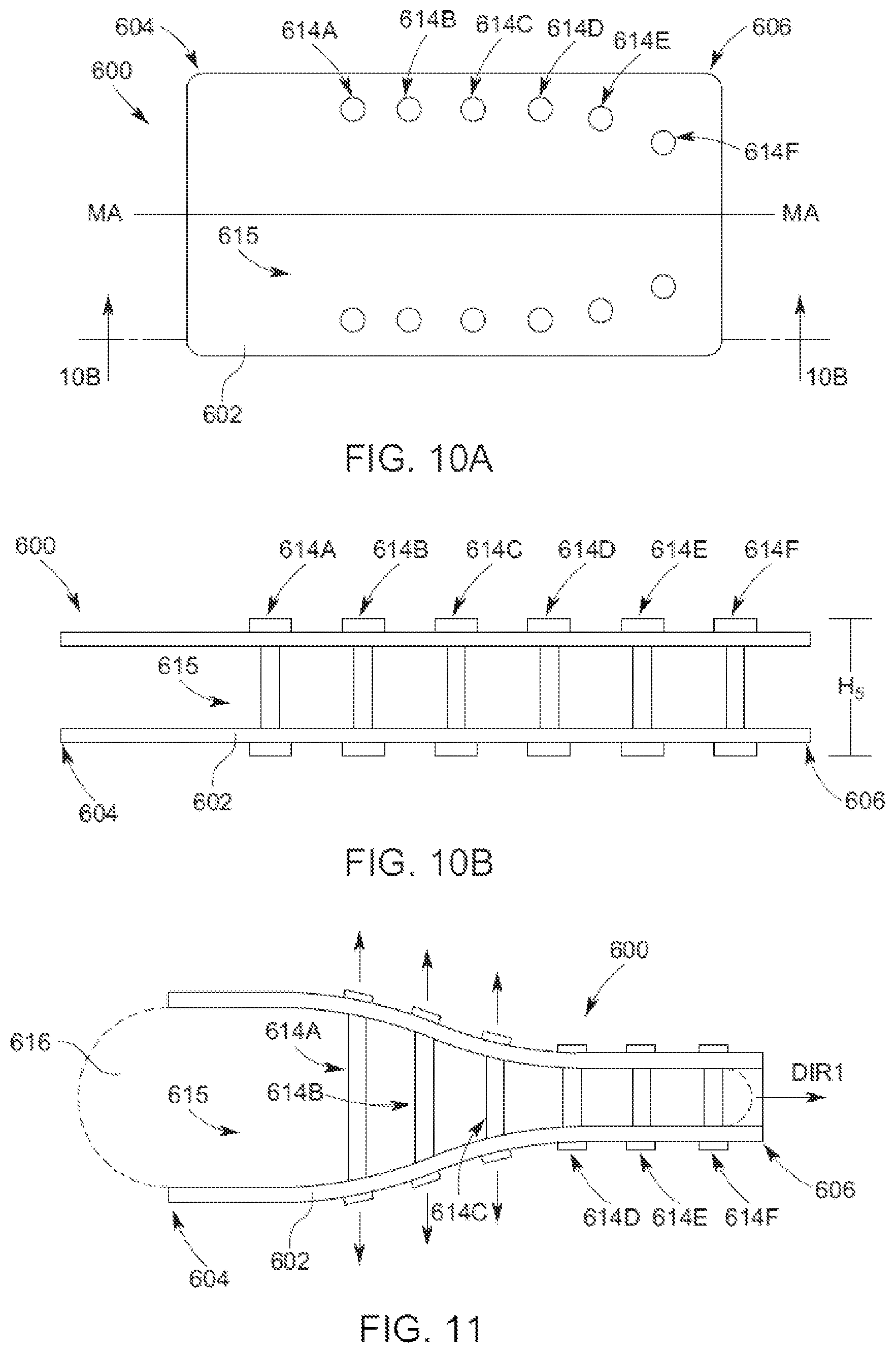 Patent US12102354 Figure 6 – Implant delivery sleeves having non-tapered tubular walls with constricted implant delivery channels for inserting implants into tissue pockets