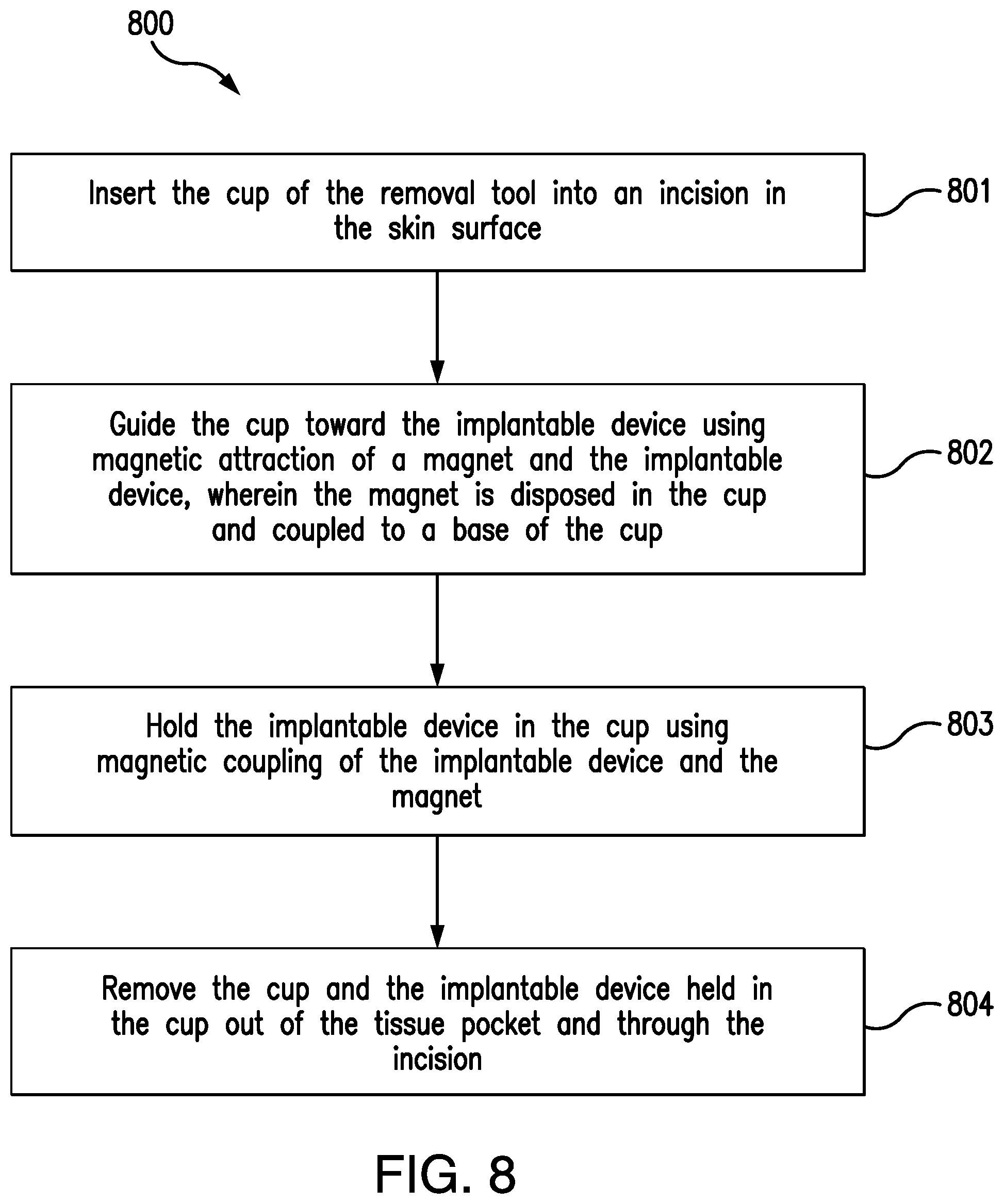 Patent US12102356 Figure 8 – Removal tool for a subcutaneous implantable device