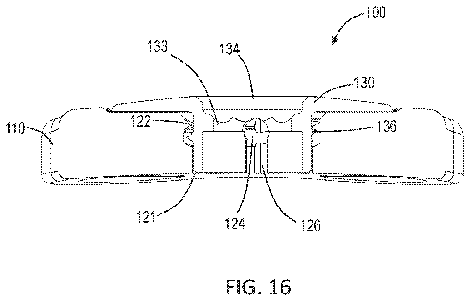 Patent US12102358 Figure 6 – Lateral vertebral lumbar plate system with integrated rotational control mechanism for screw retention