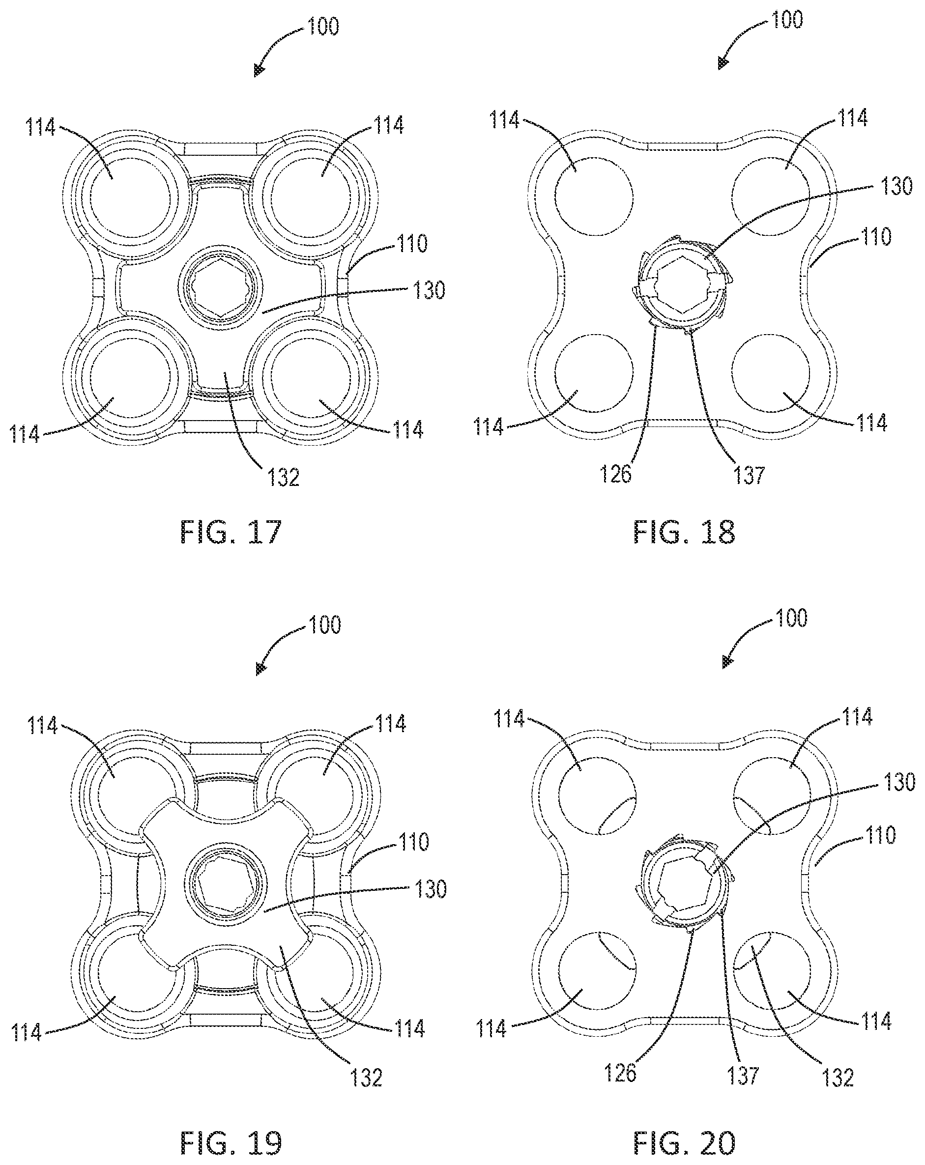 Patent US12102358 Figure 7 – Lateral vertebral lumbar plate system with integrated rotational control mechanism for screw retention