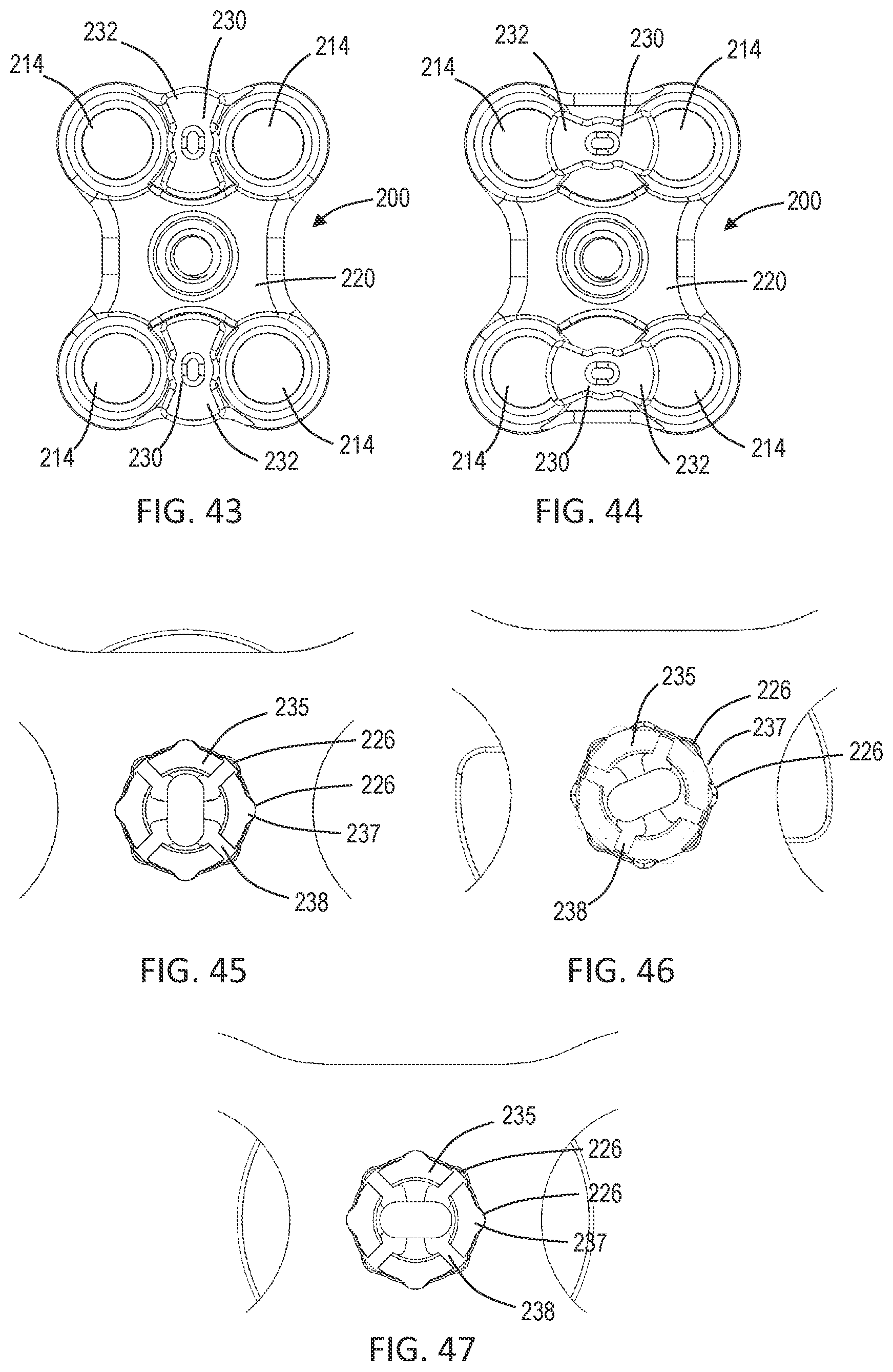 Patent US12102358 Figure 14 – Lateral vertebral lumbar plate system with integrated rotational control mechanism for screw retention