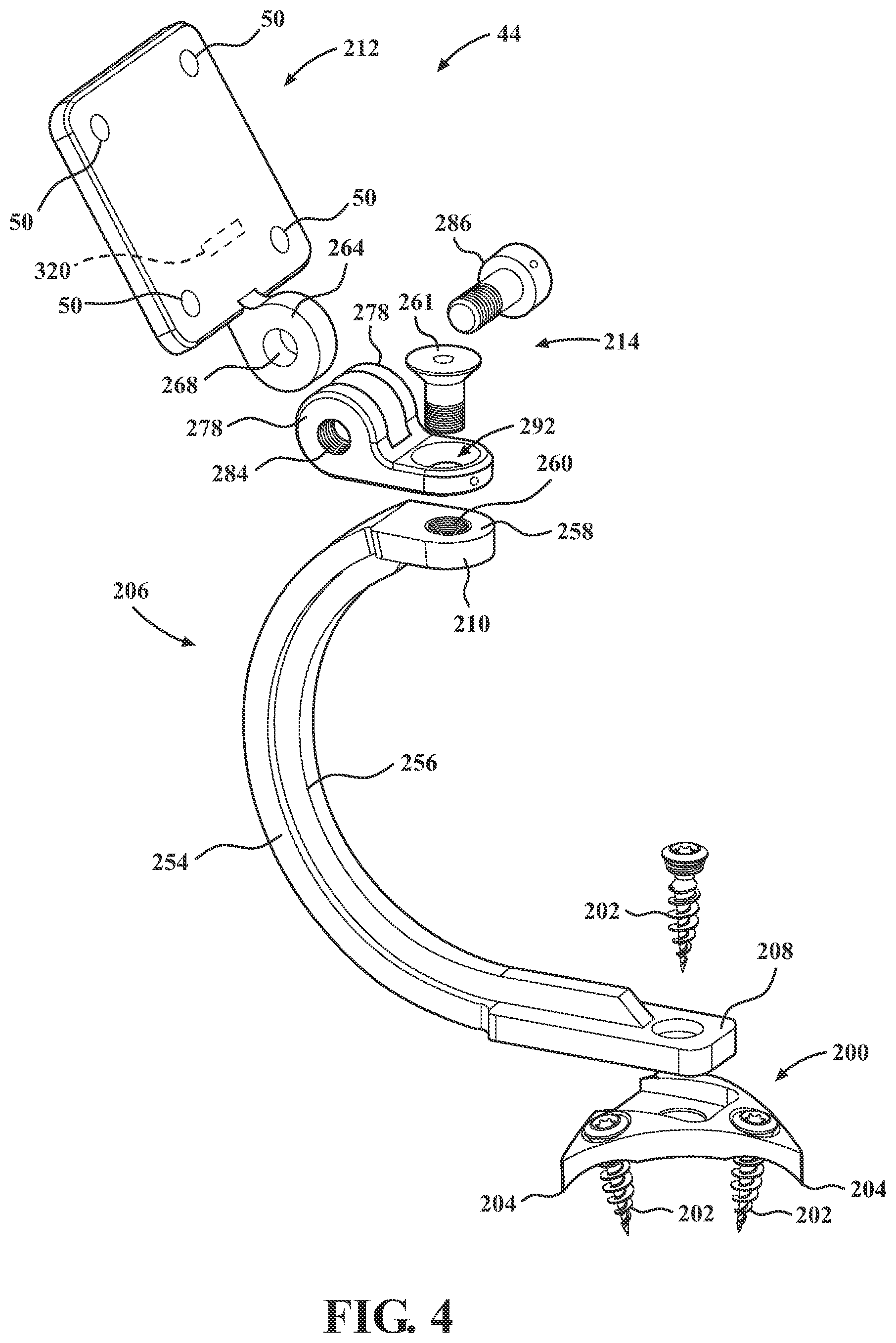 Patent US12102365 Figure 4 – Bone plate for attaching to an anatomic structure