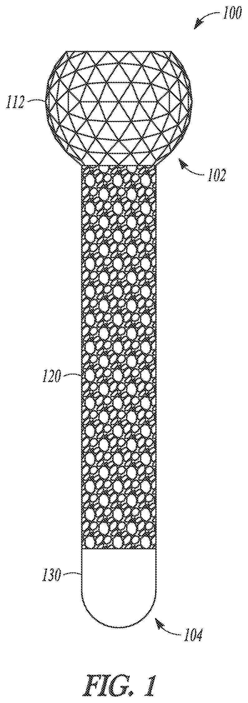 Patent US12102366 Figure 1 – Poly-axial fixation posts