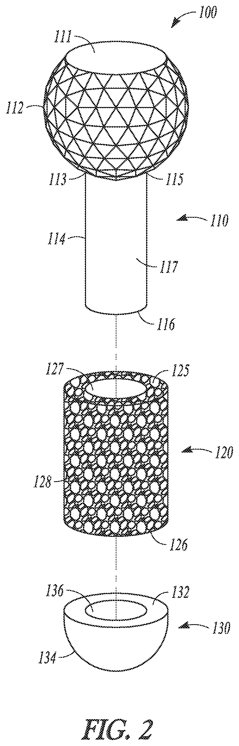 Patent US12102366 Figure 2 – Poly-axial fixation posts