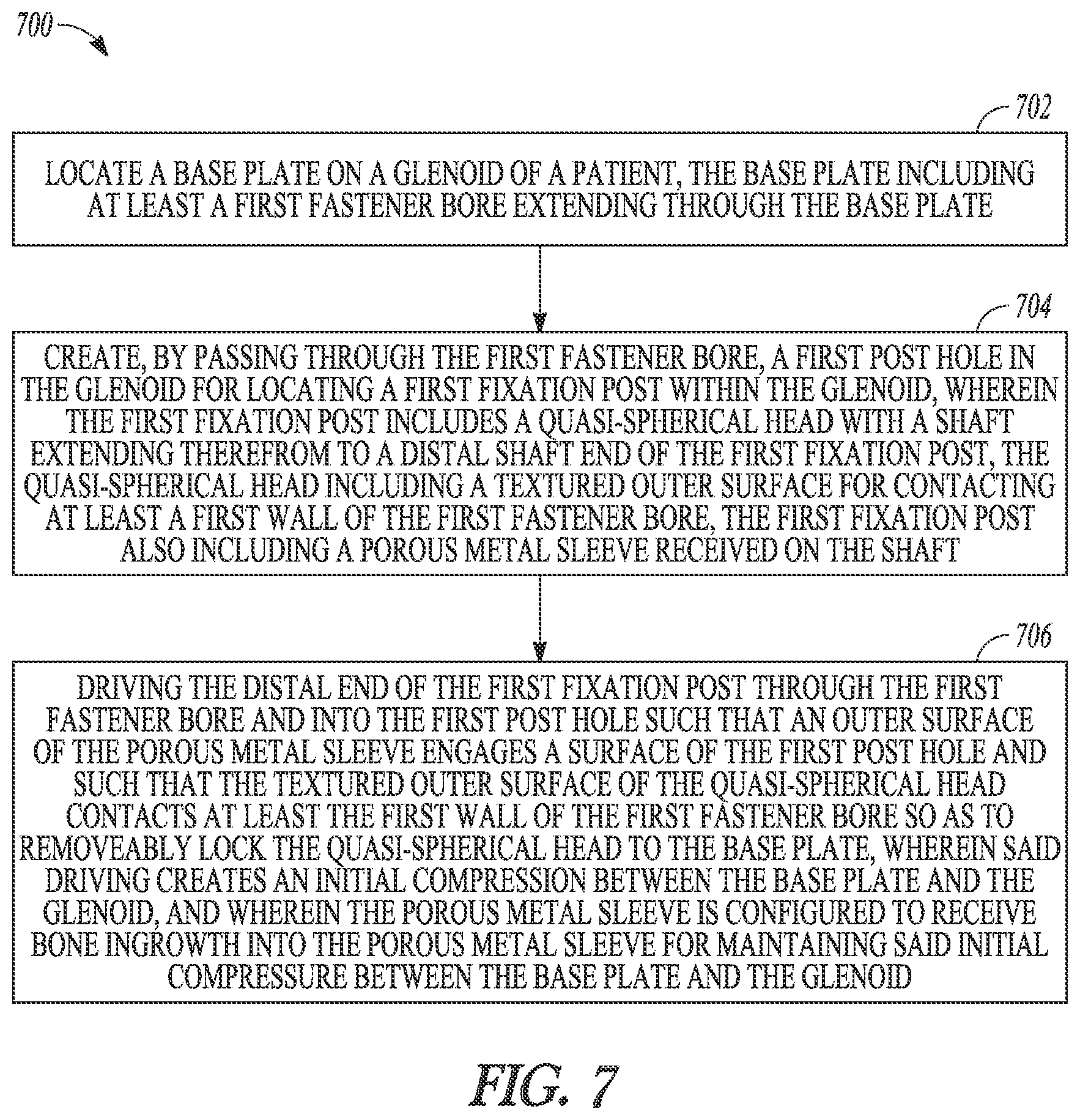 Patent US12102366 Figure 7 – Poly-axial fixation posts