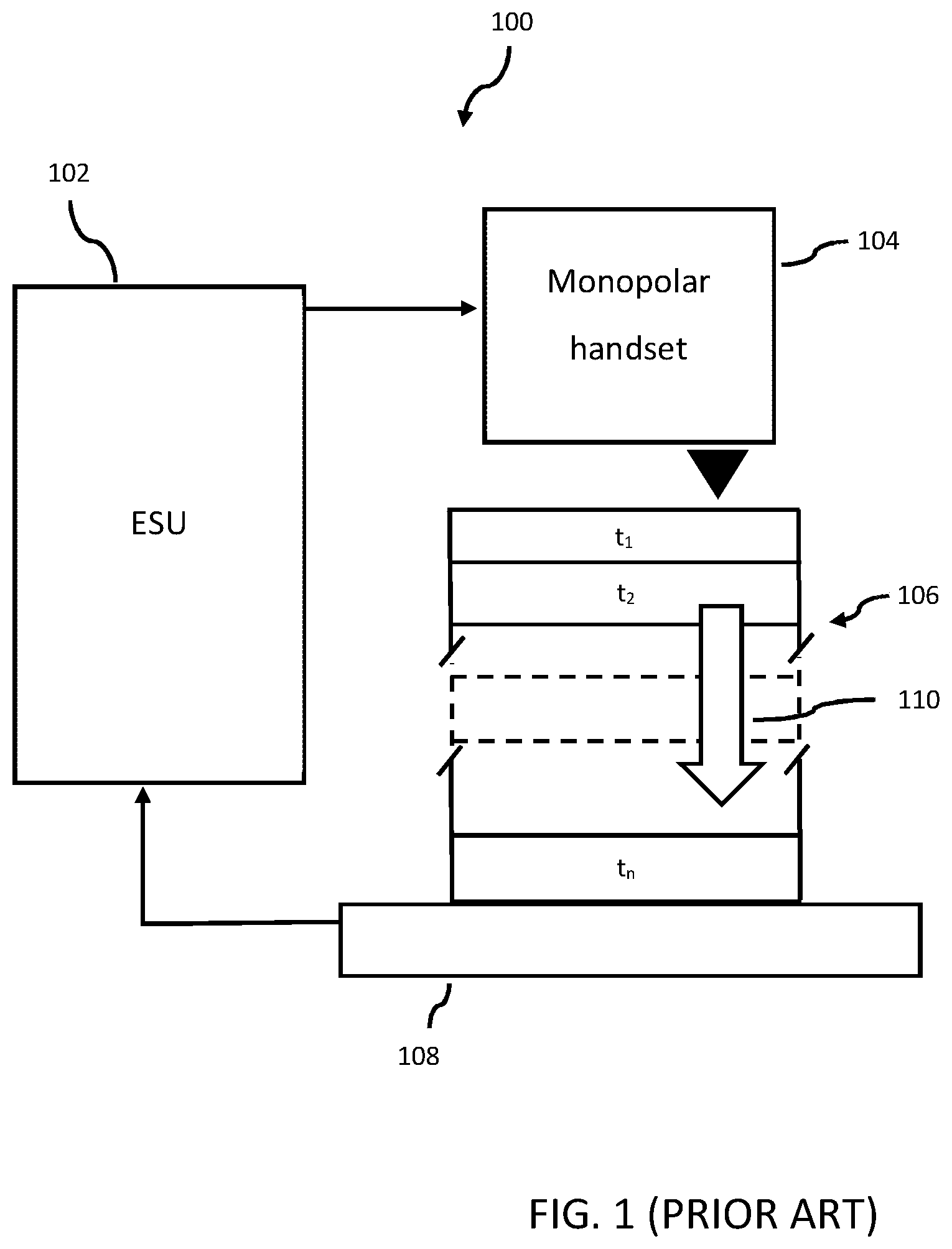 Patent US12102378 Figure 1 – Electrosurgical handpiece with accurate tissue sensing