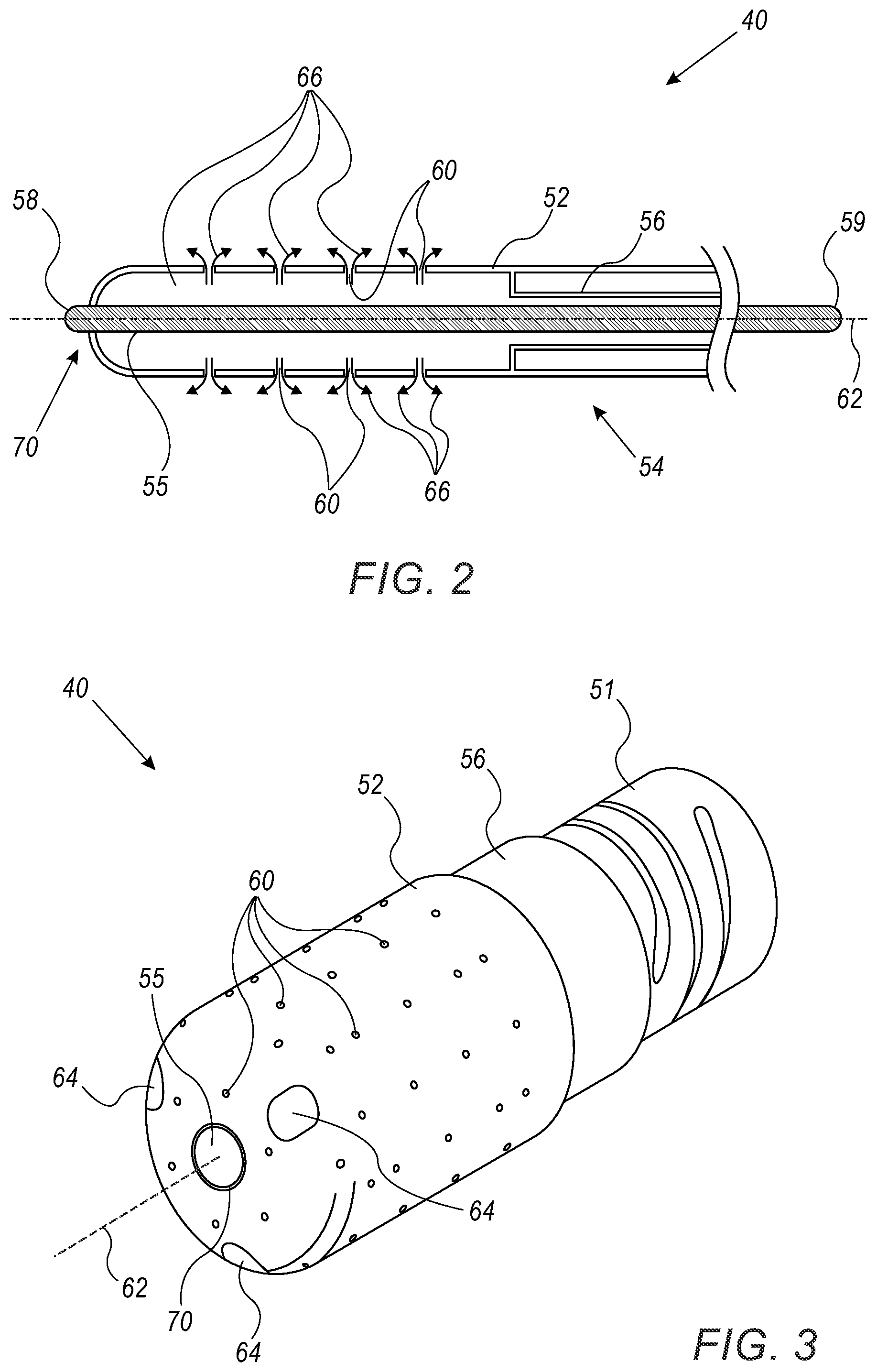 Patent US12102381 Figure 2 – Focal ablation catheter incorporating a guidewire inserted through irrigation channel