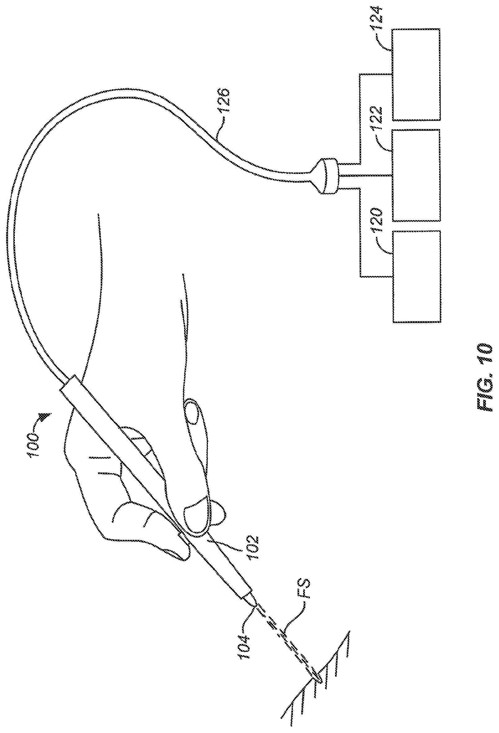 Patent US12102383 Figure 10 – Tissue resection device with motors and control circuitry
