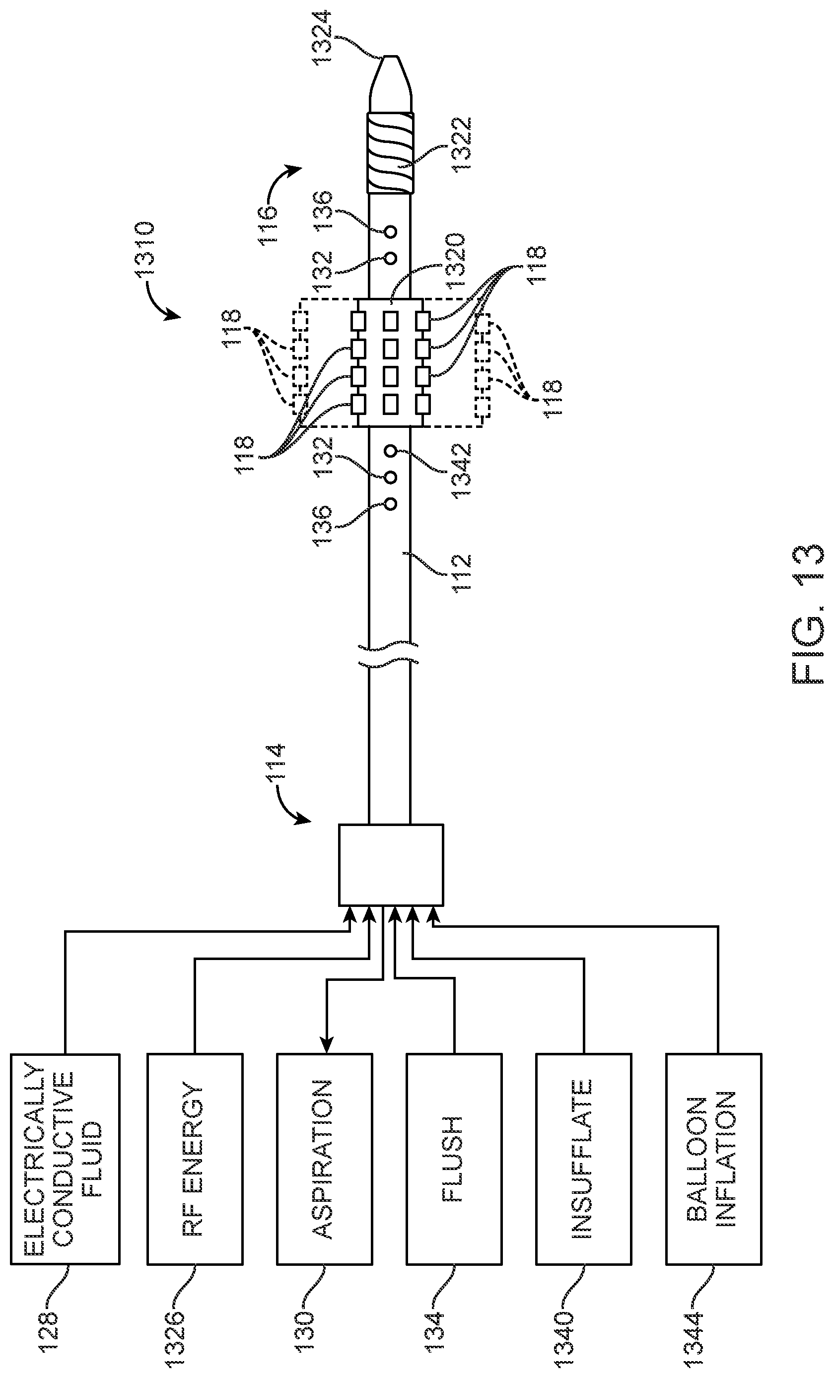 Patent US12102383 Figure 13 – Tissue resection device with motors and control circuitry