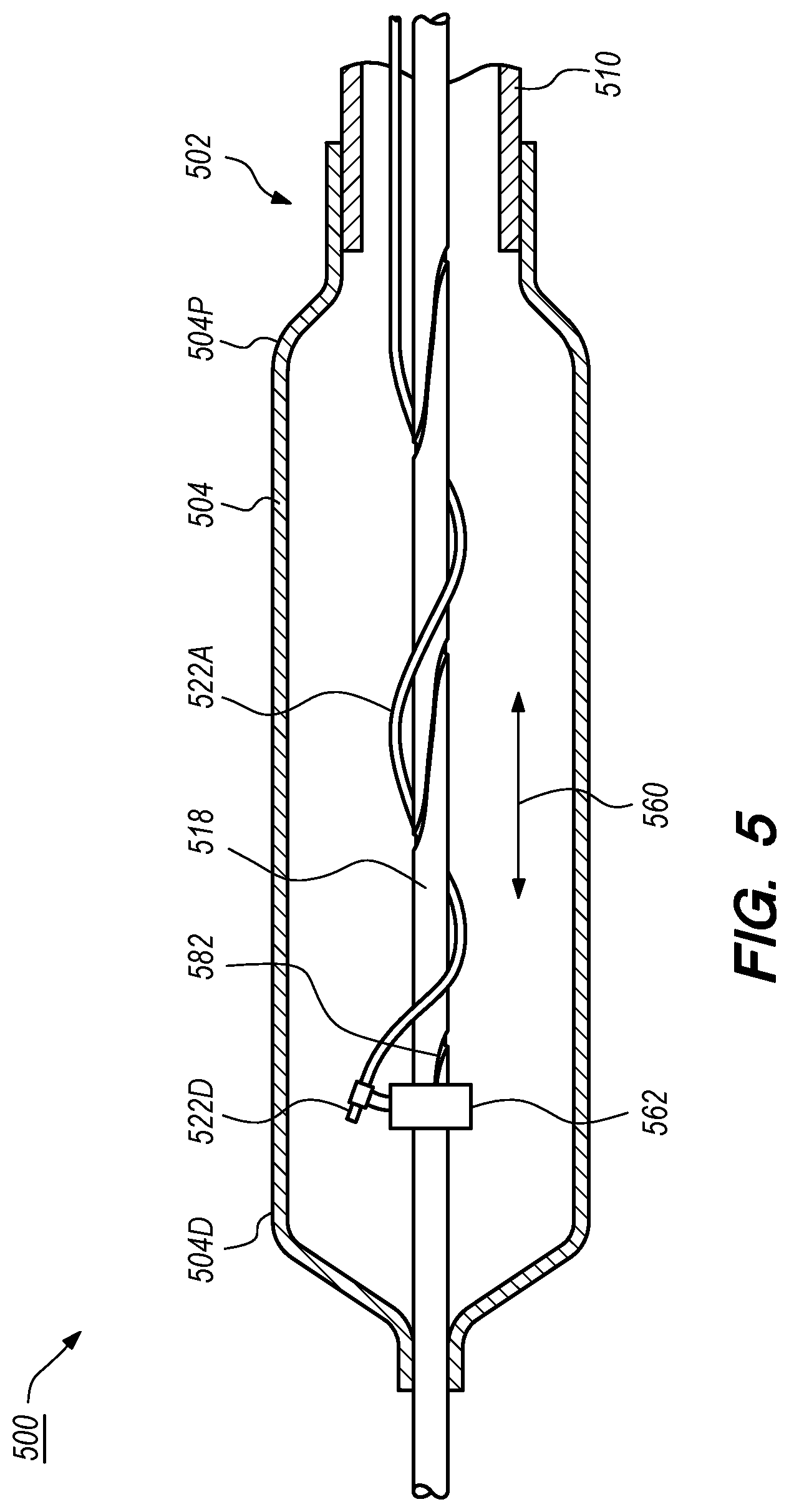 Patent US12102384 Figure 5 – Dynamic intravascular lithotripsy device with movable energy guide