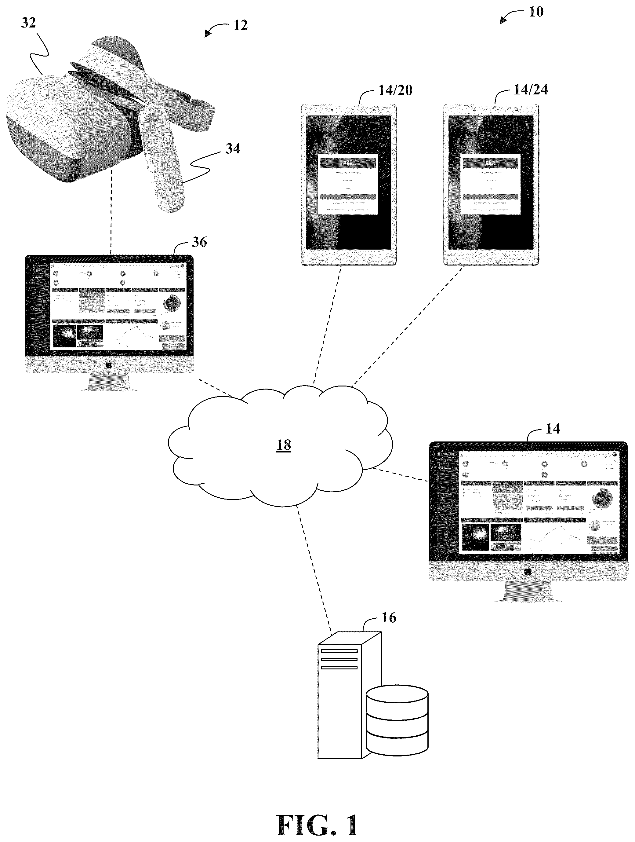 Patent US12102387 Figure 1 – System and methods for use in vision assessment to determine refractive errors and neurodegenerative disorders by ocular biomarking features