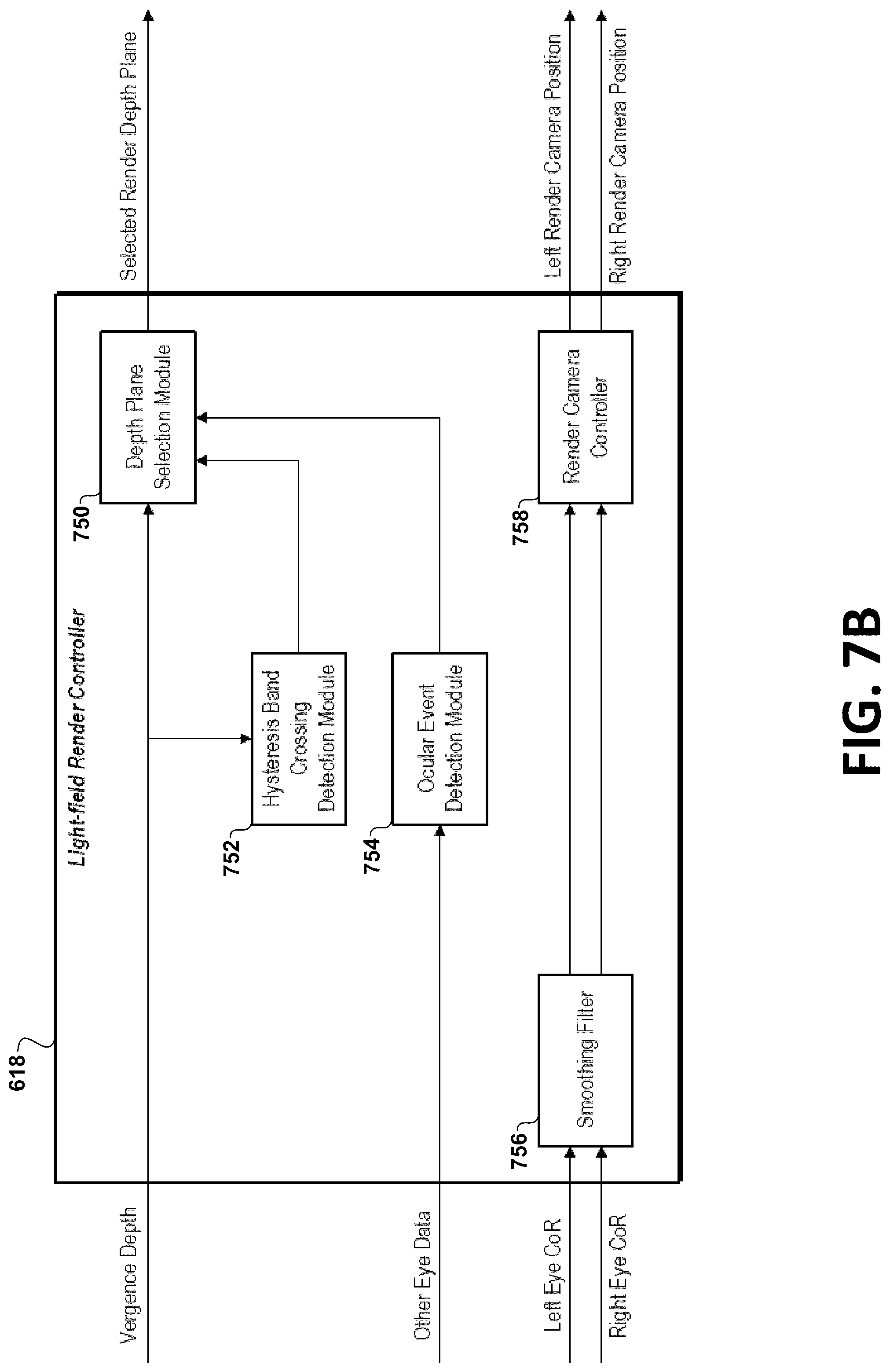 Patent US12102388 Figure 8 – Eye center of rotation determination, depth plane selection, and render camera positioning in display systems
