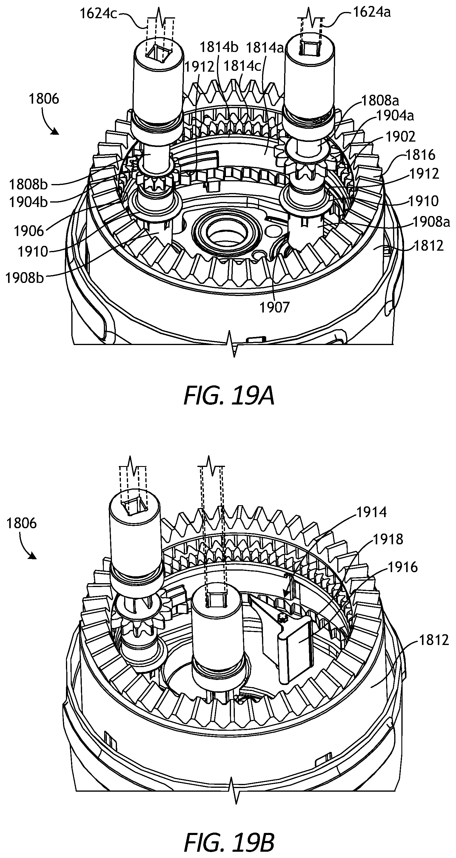 Patent US12102402 Figure 18 – Slipper clutch for surgical tool bailout