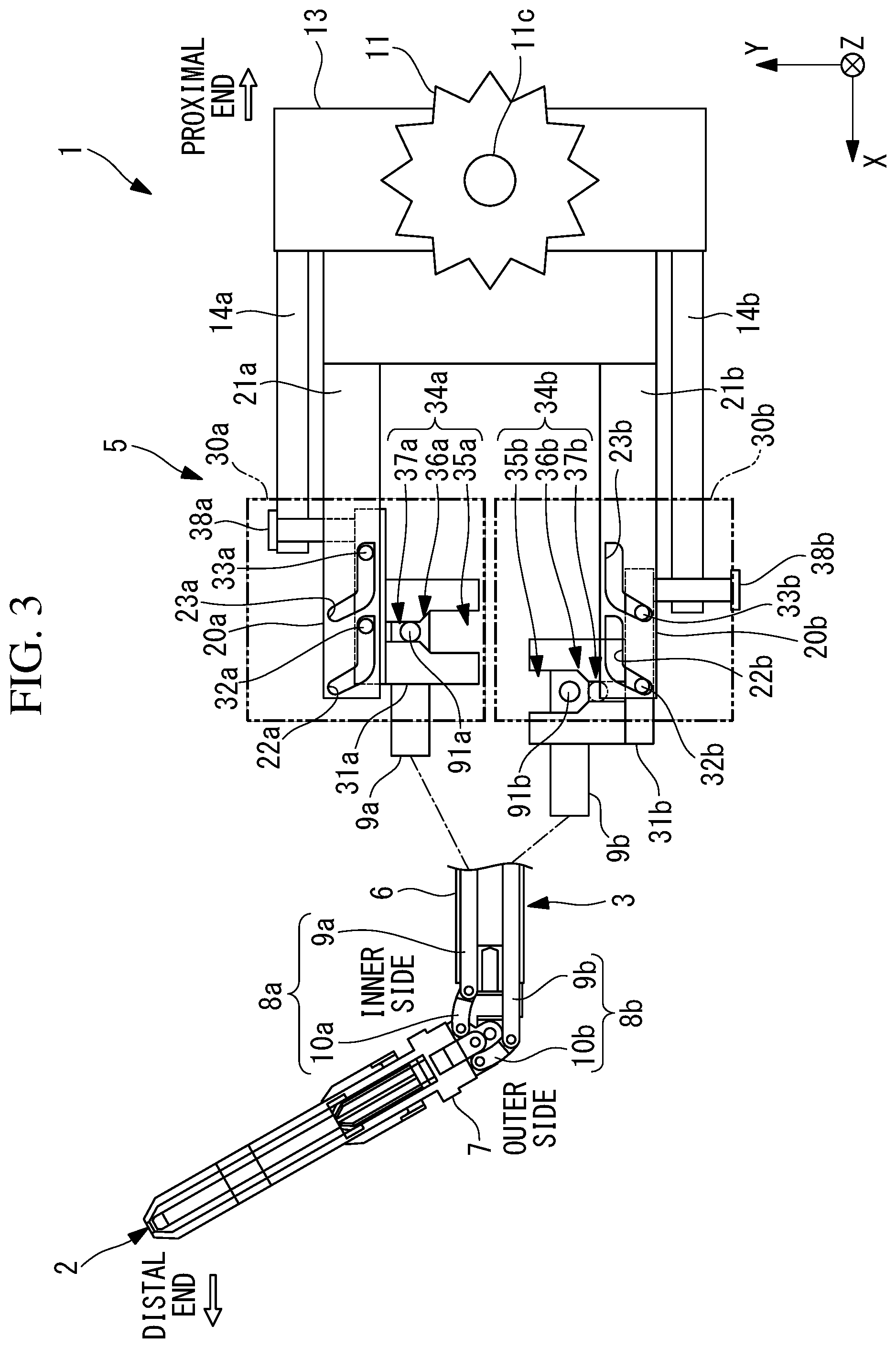 Patent US12102404 Figure 3 – Bending mechanism and medical manipulator