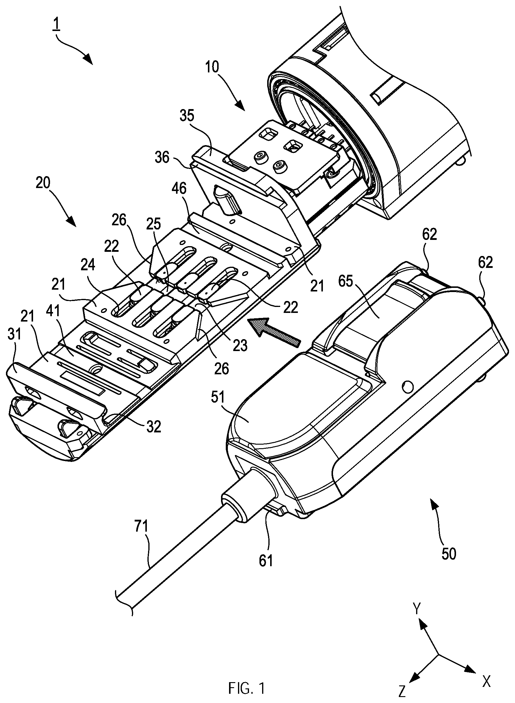 Patent US12102405 Figure 1 – Medical robot, surgical tool and attachment portion