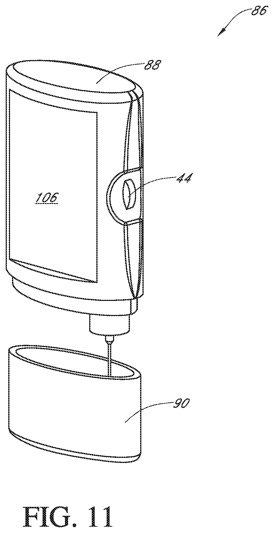 Patent US12102410 Figure 12 – Integrated medicament delivery device for use with continuous analyte sensor