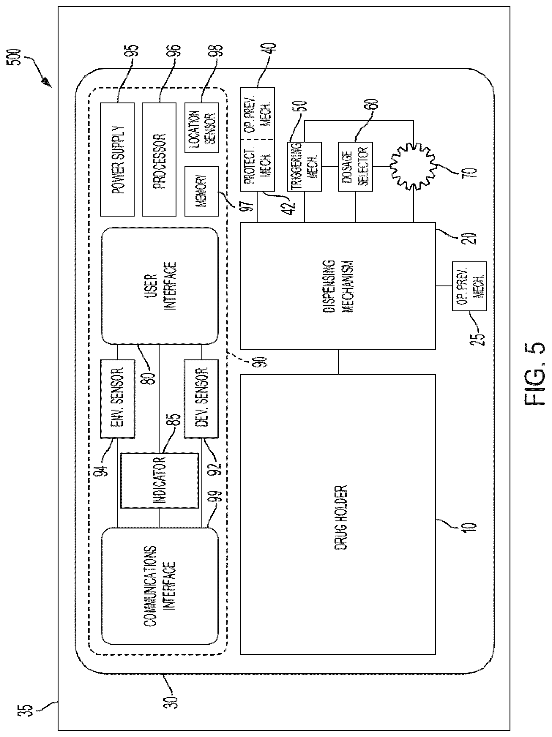 Patent US12102445 Figure 5 – Monitoring and communicating information using drug administration devices