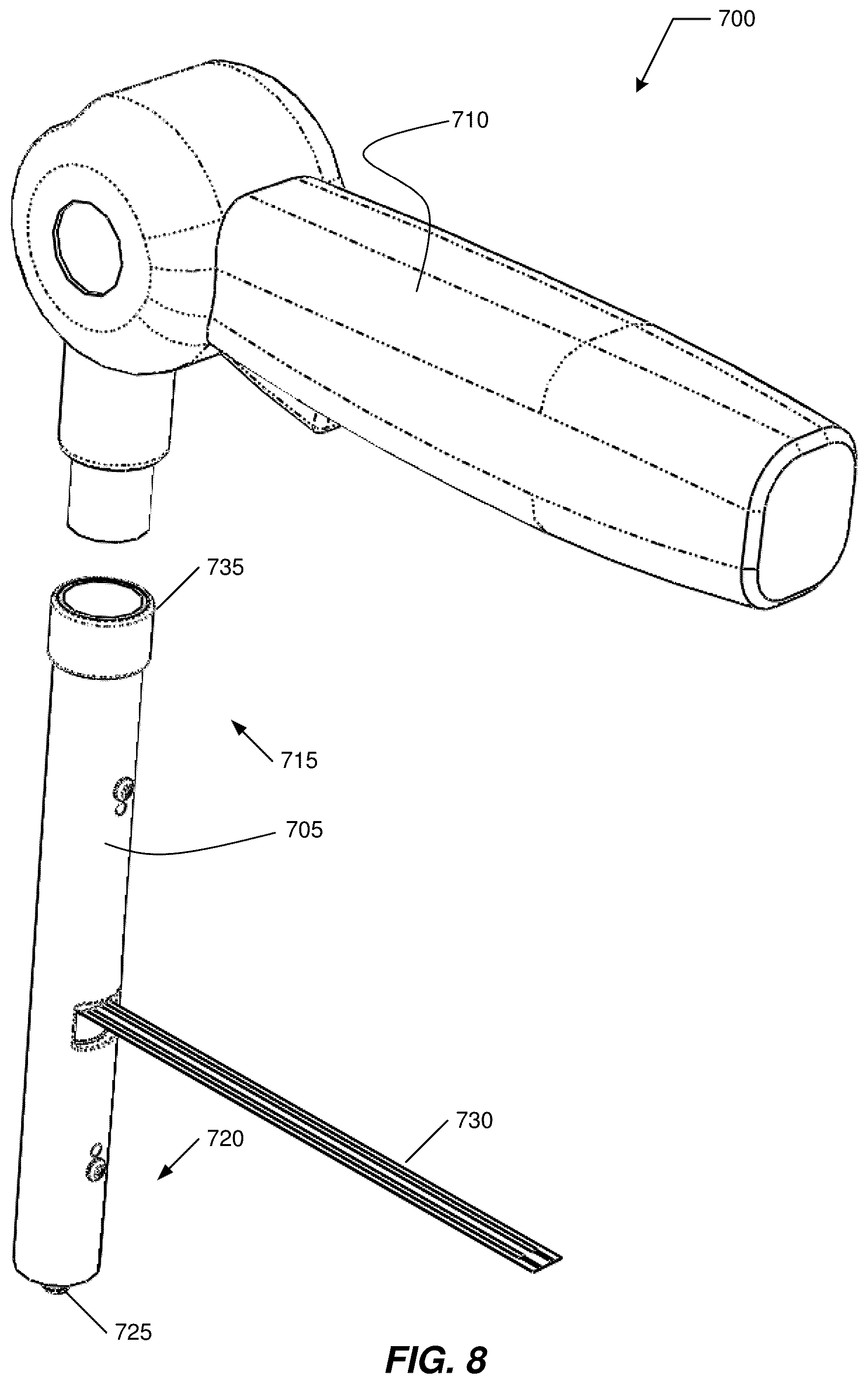 Patent US12102446 Figure 8 – Invasive sense measurement in prosthesis installation and bone preparation