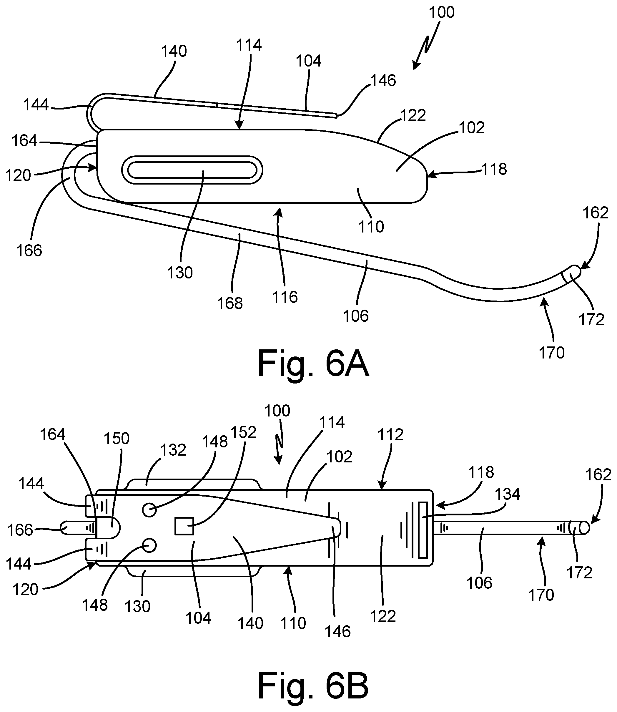 Patent US12102449 Figure 7 – Clip design for a subcutaneous device