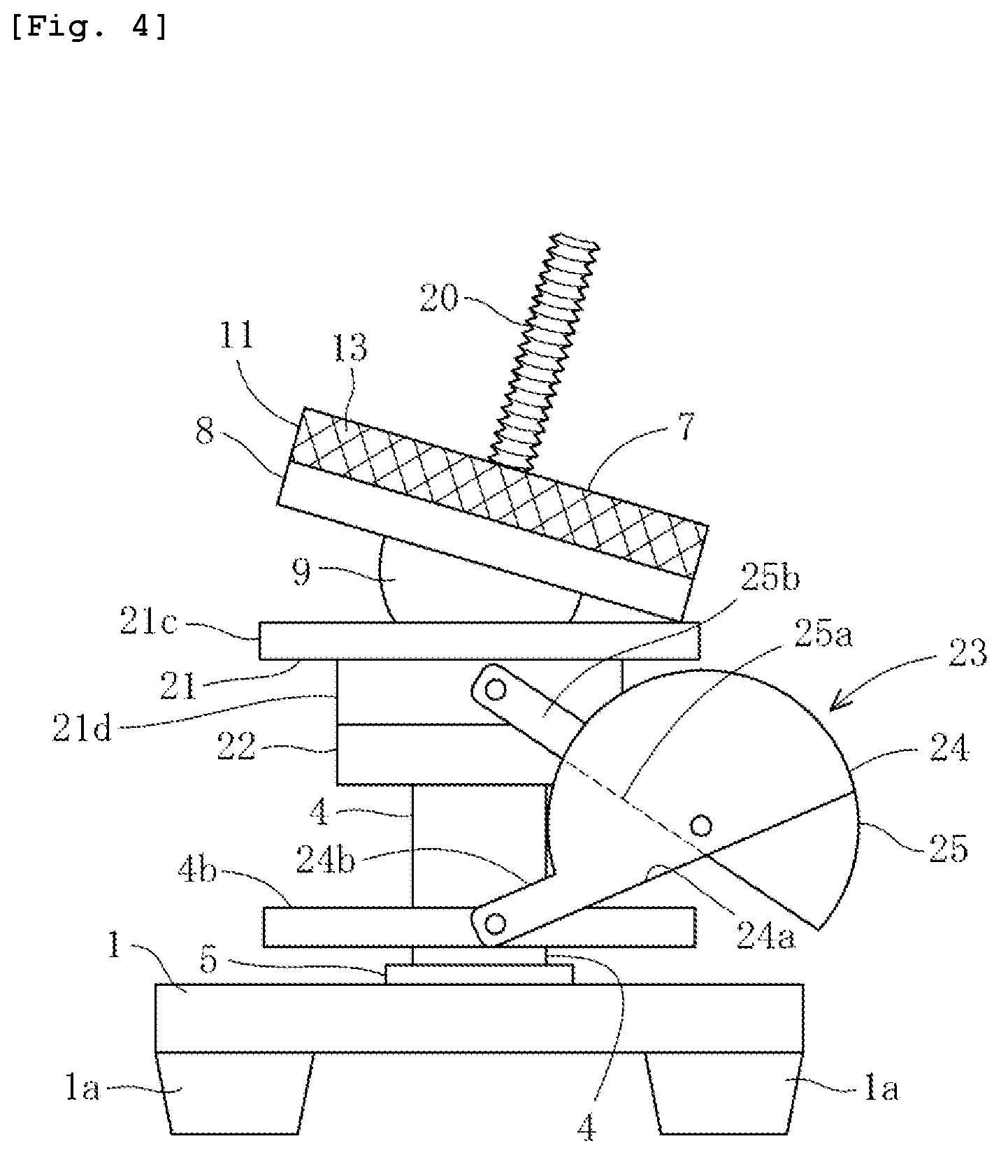 Patent US12102496 Figure 4 – Angle adjustment stage device for dental technique