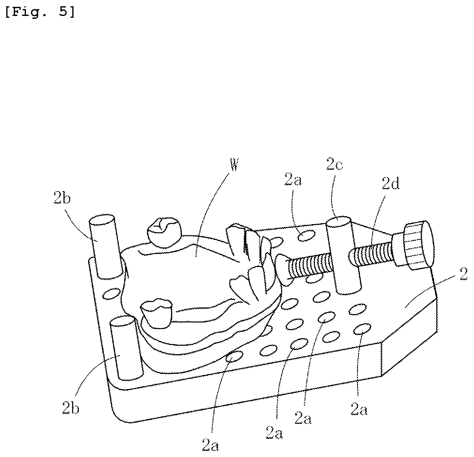 Patent US12102496 Figure 5 – Angle adjustment stage device for dental technique