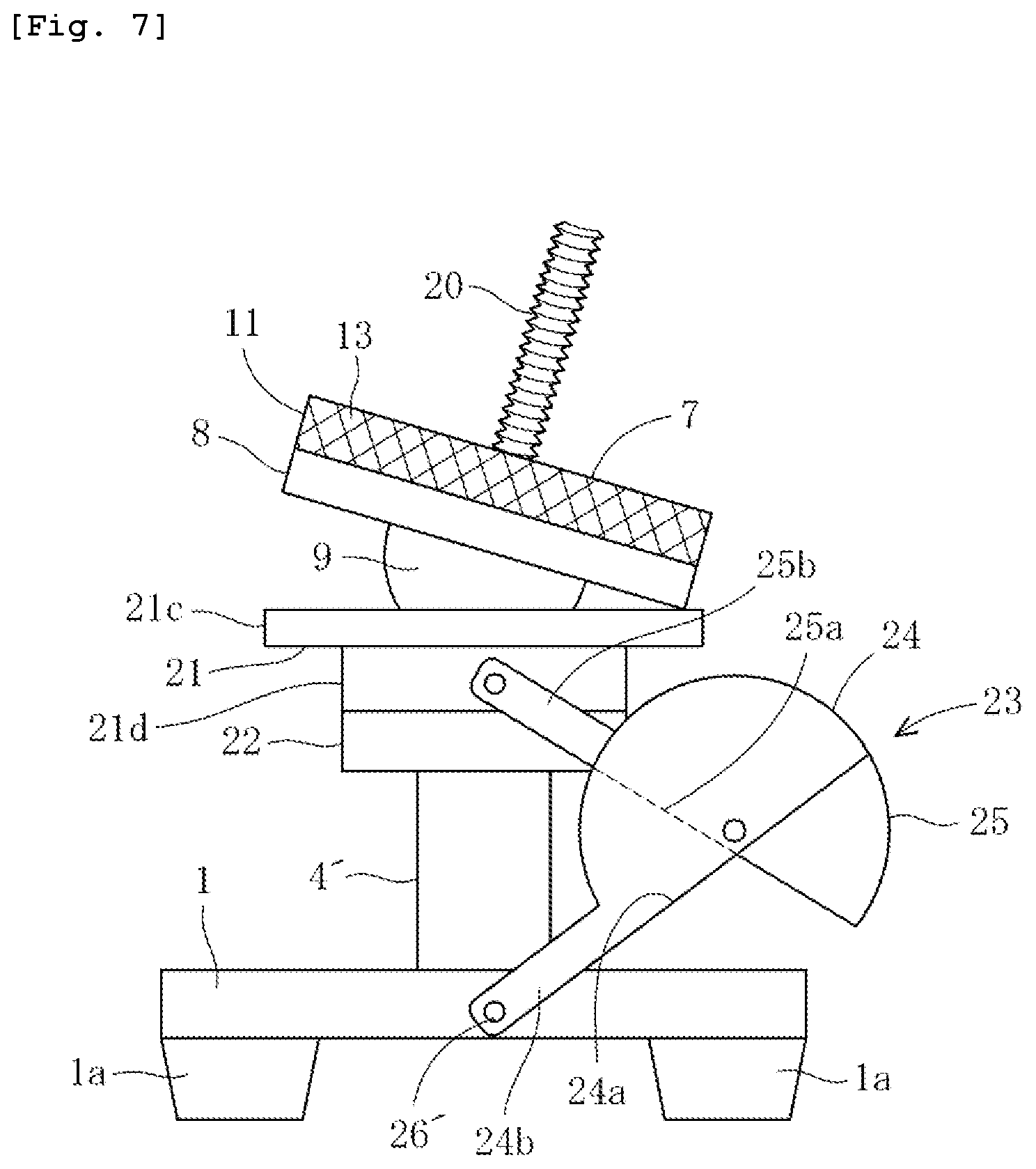Patent US12102496 Figure 7 – Angle adjustment stage device for dental technique