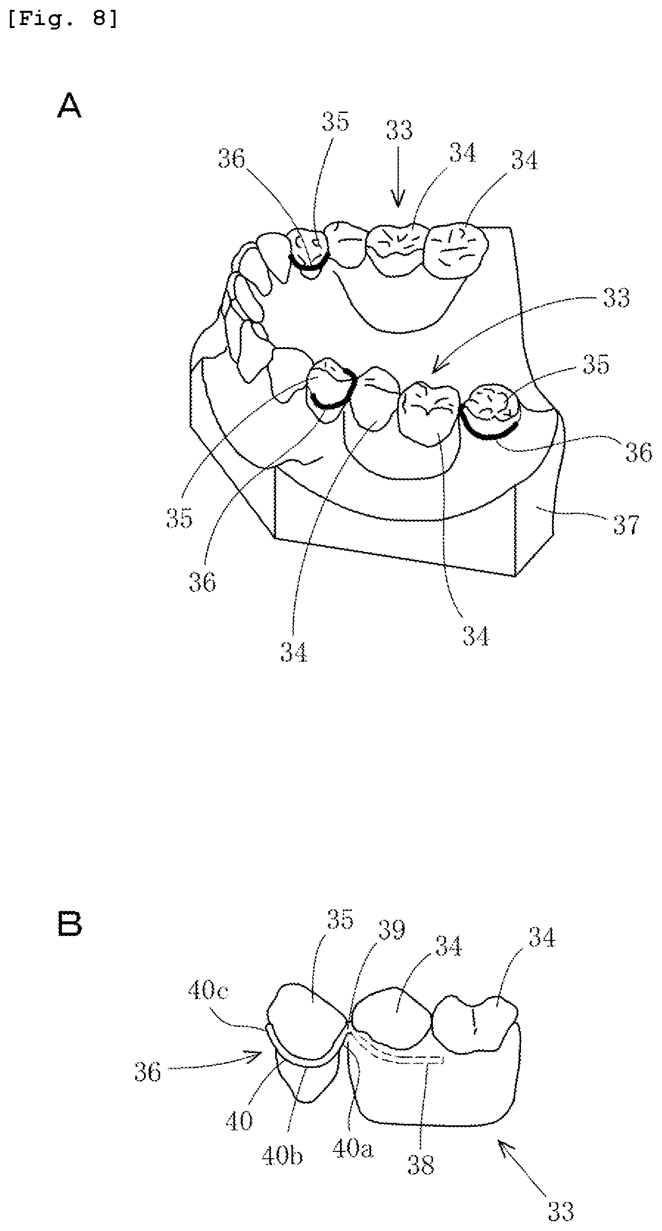 Patent US12102496 Figure 8 – Angle adjustment stage device for dental technique