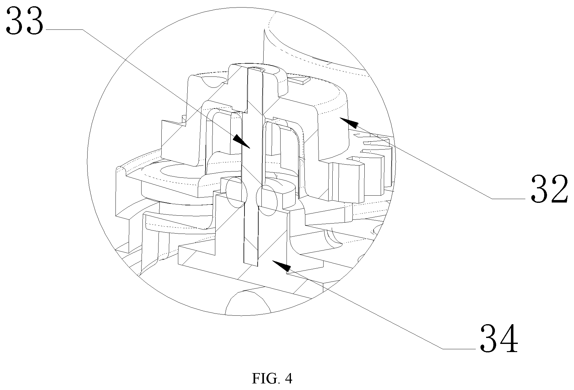 Patent US12102497 Figure 4 – Dental irrigator with stepless speed regulation