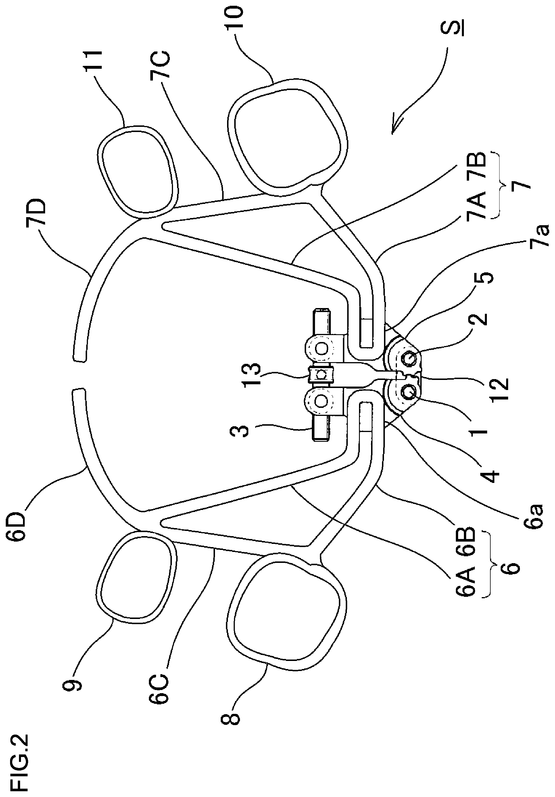 Patent US12102502 Figure 2 – Orthodontic expansion device