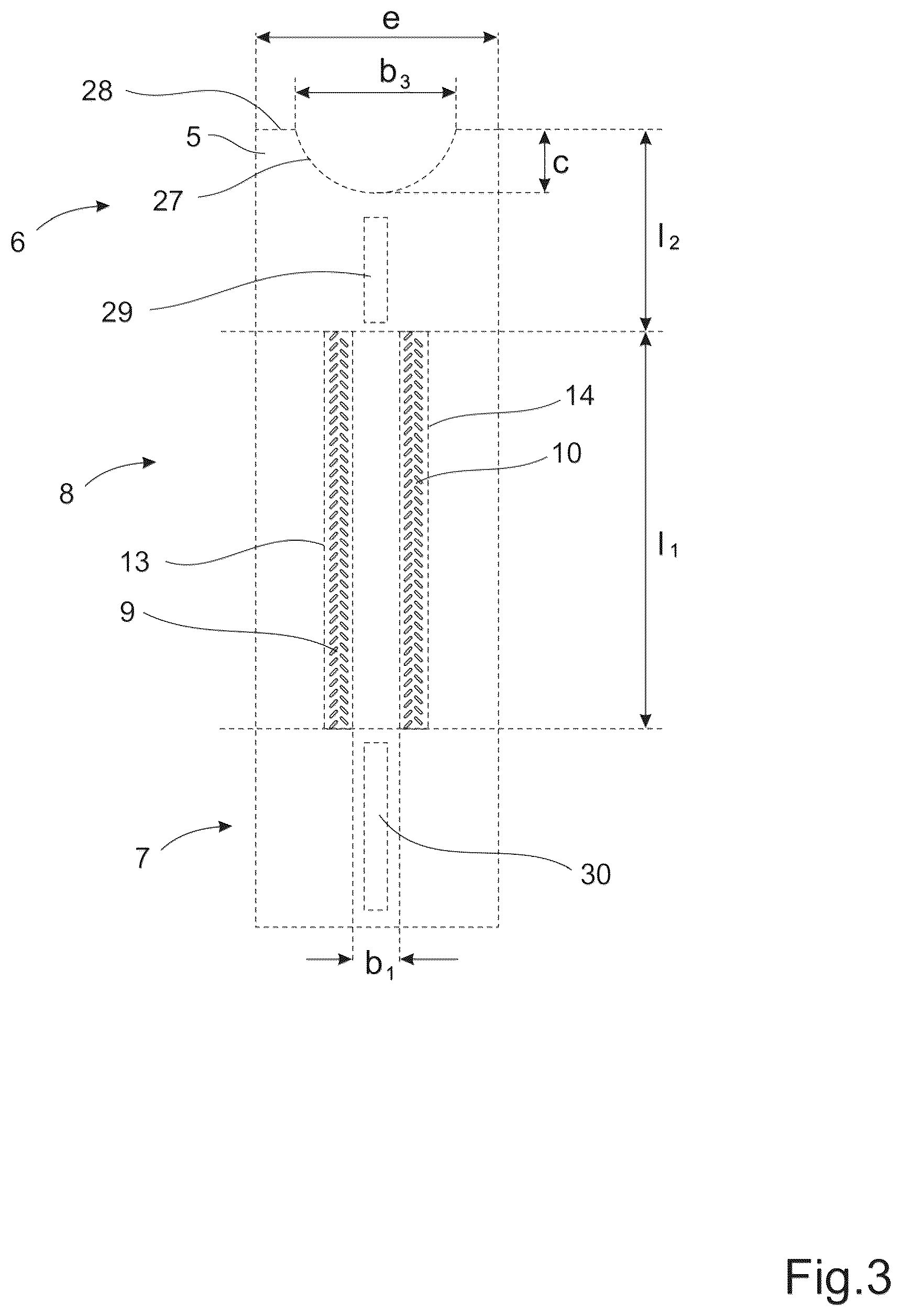 Patent US12102514 Figure 3 – Absorbent article and method for manufacturing an absorbent article