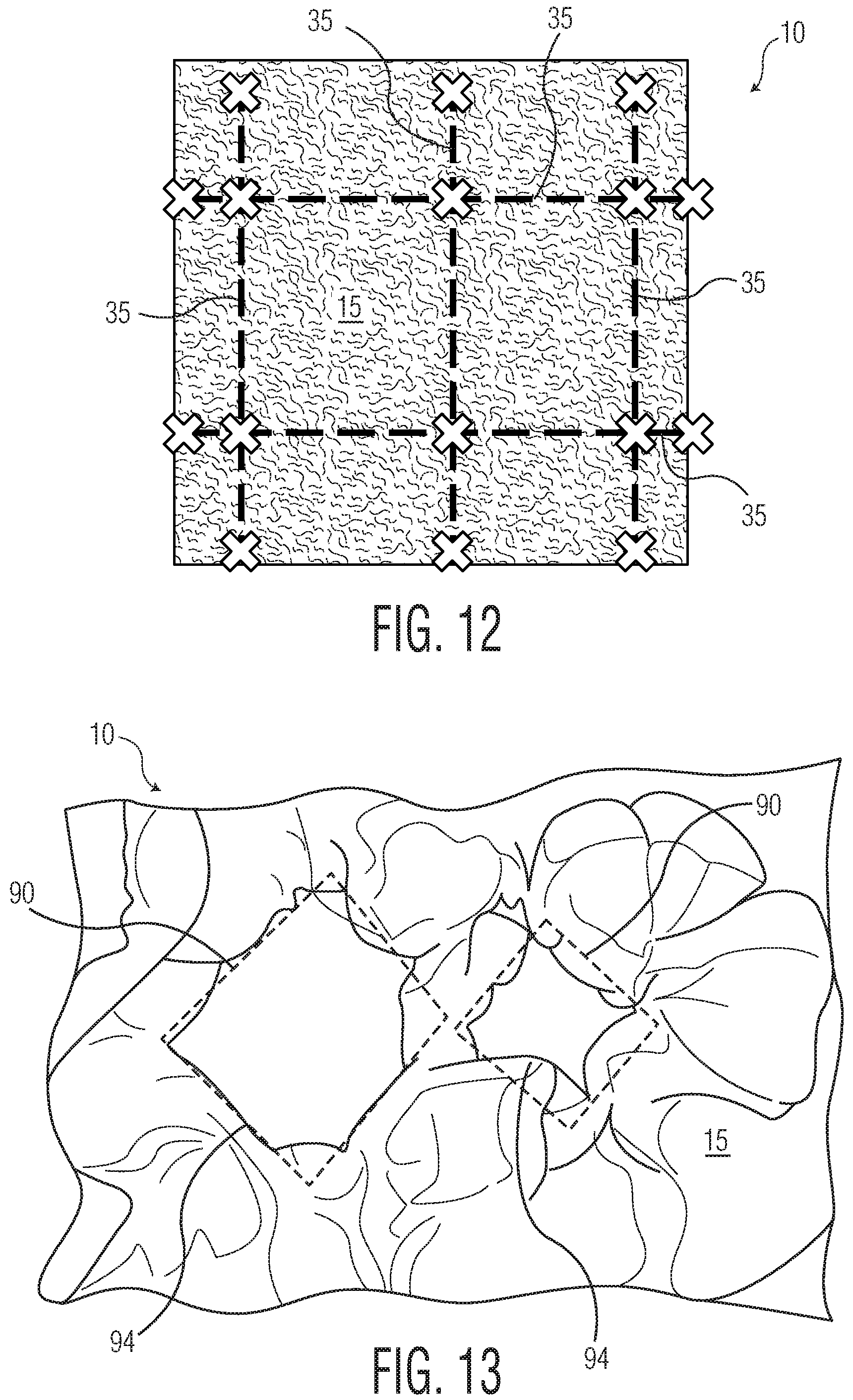 Patent US12102516 Figure 7 – Products with materials that shrink in one dimension and expand in another dimension