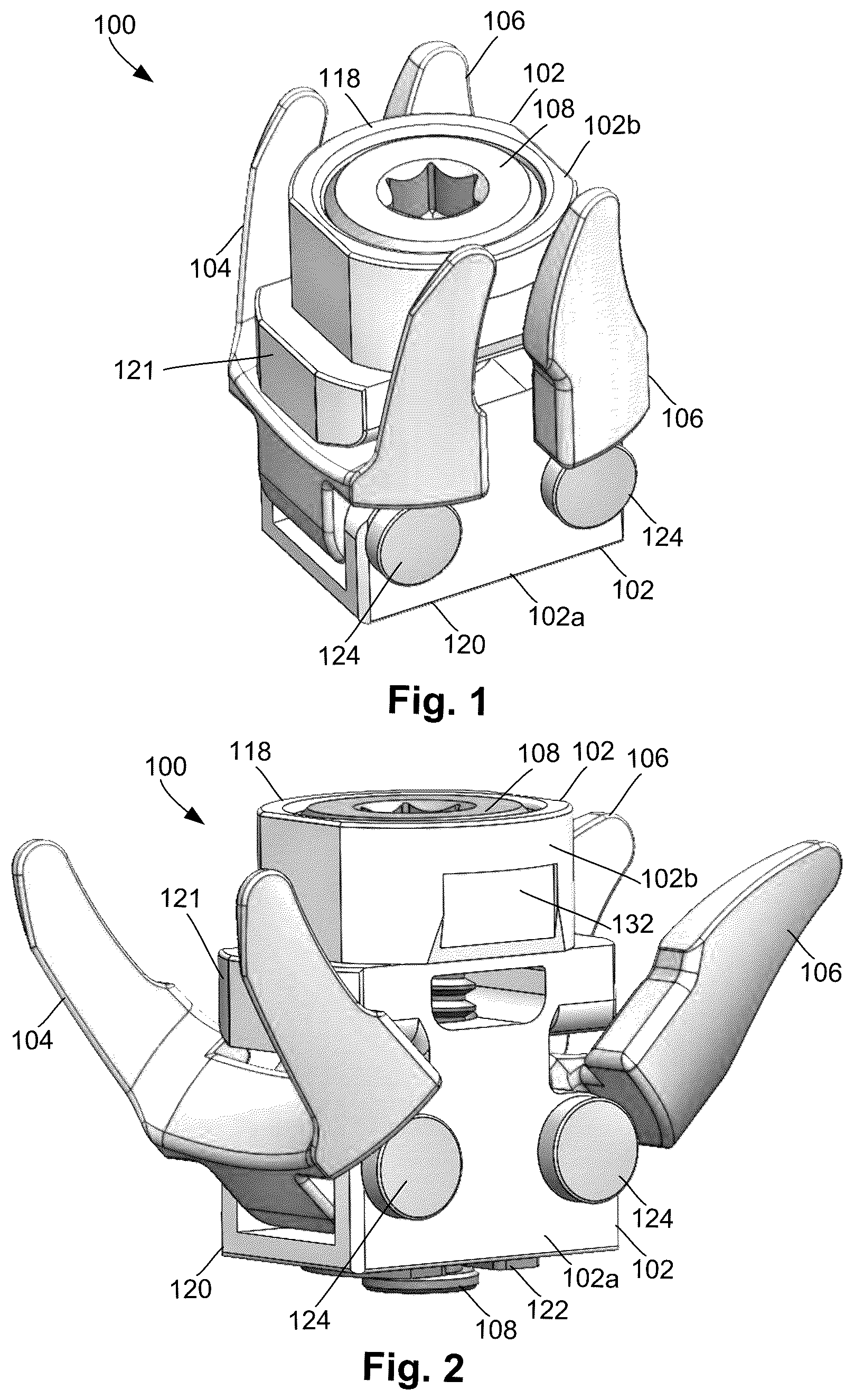 Patent US12102542 — Interspinous spacer and methods and systems utilizing the interspinous spacer — Figure 1