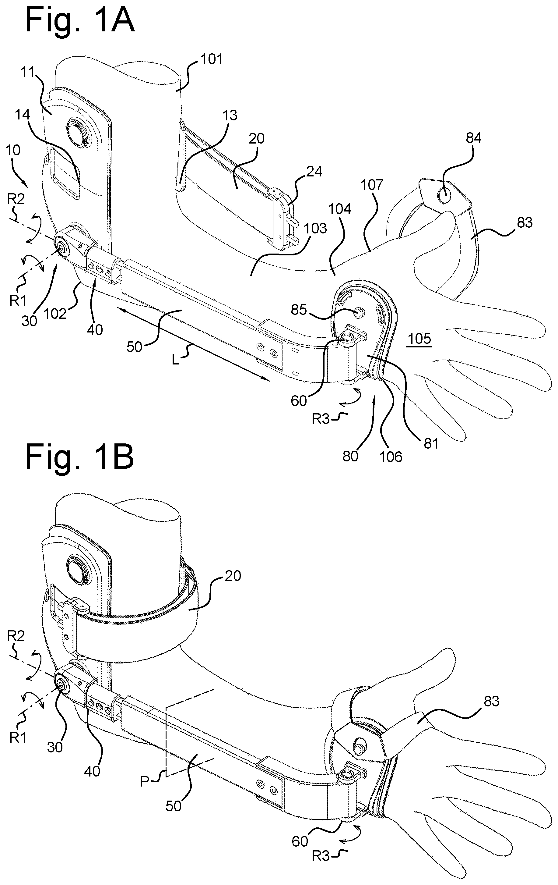 Patent US12102550 — Body wearable brace — Figure 1