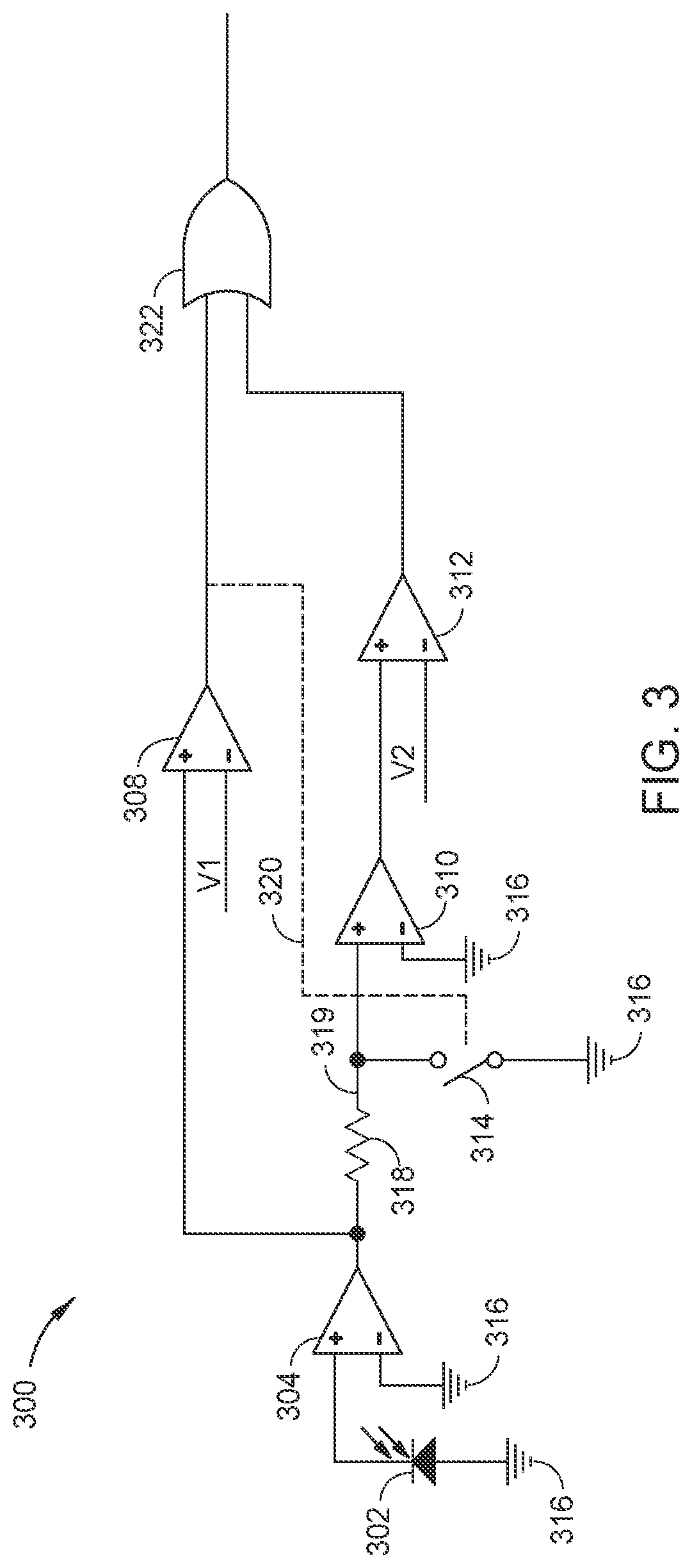 Patent US12102567 Figure 3 – Beam detection with dual gain