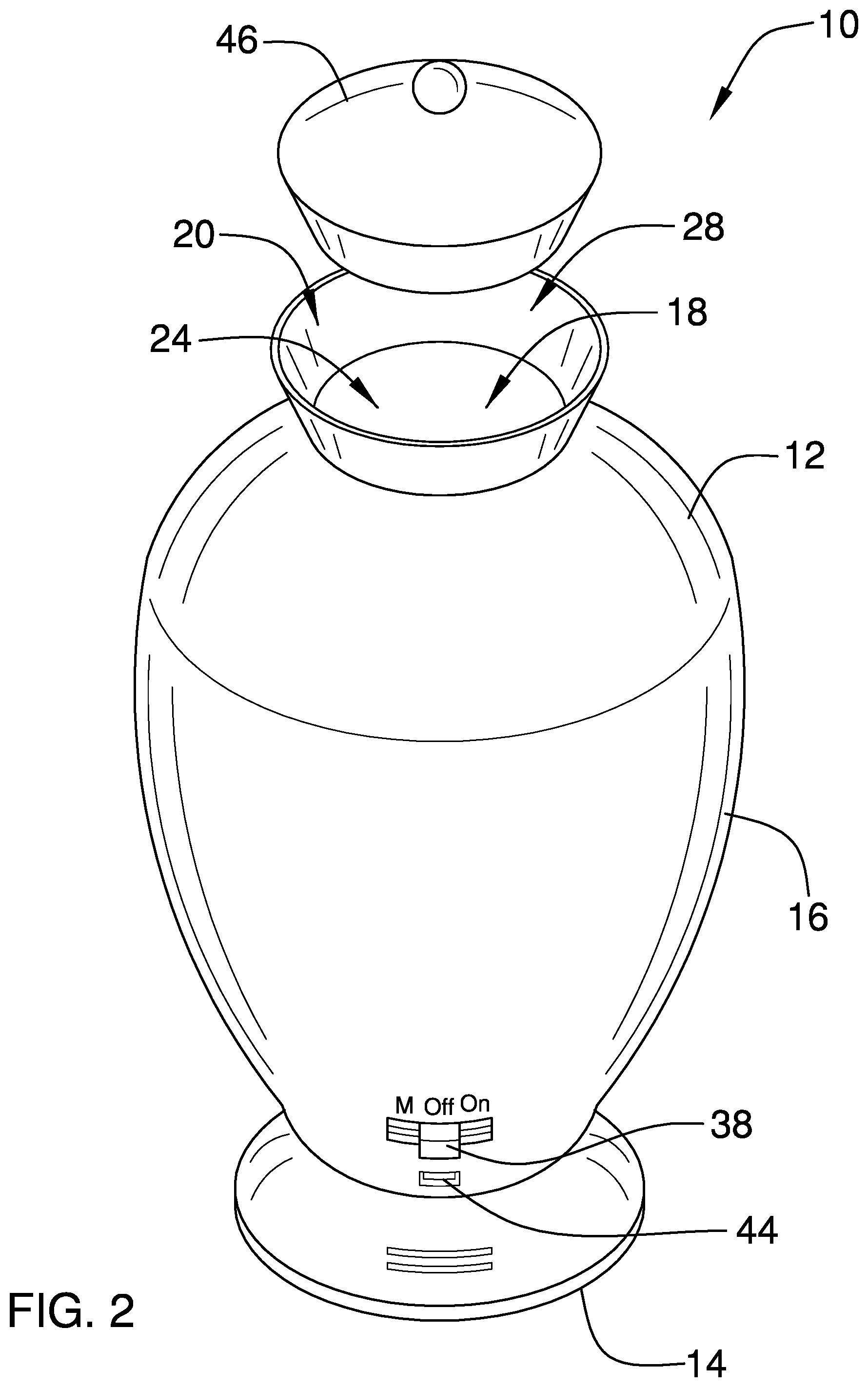 Patent US12102573 Figure 2 – Cremation urn