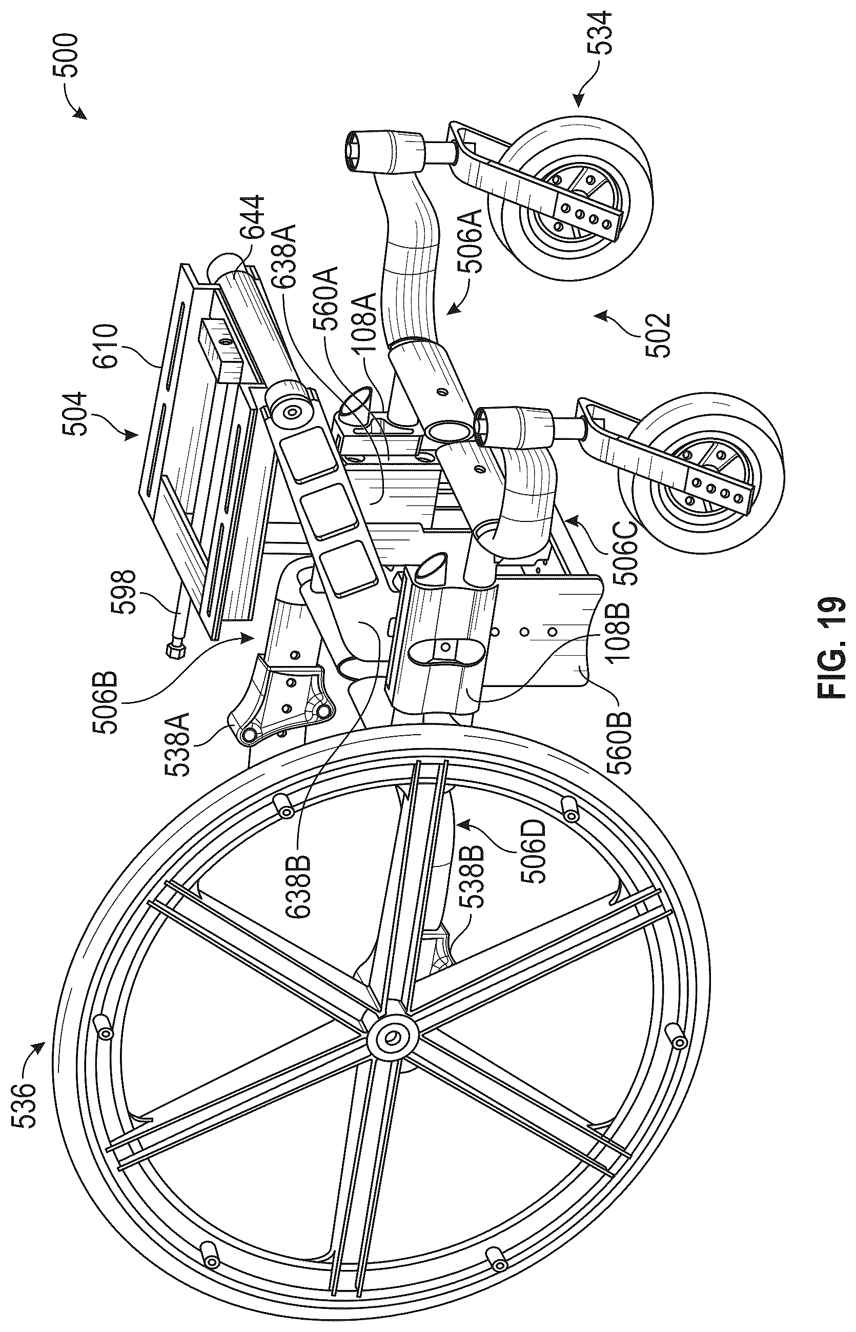 Patent US12102575 Figure 14 – Wheelchair having an adjustable base