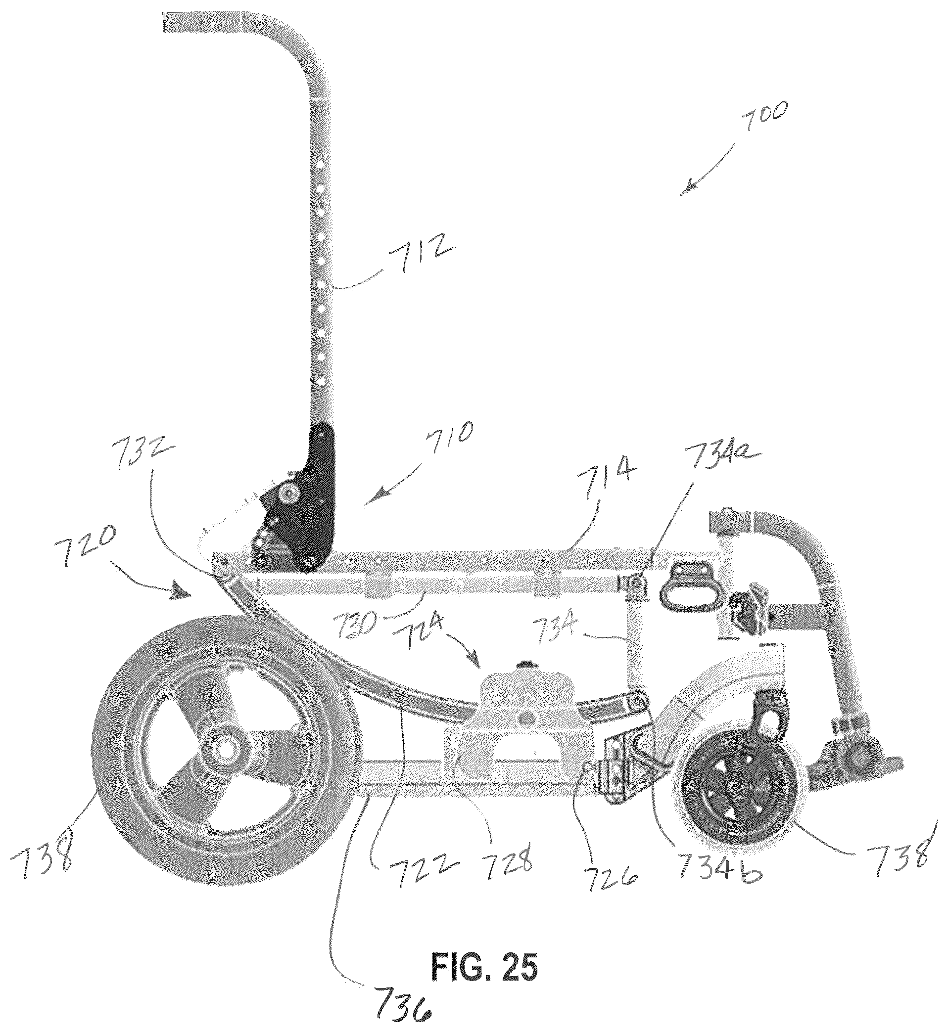 Patent US12102575 Figure 19 – Wheelchair having an adjustable base