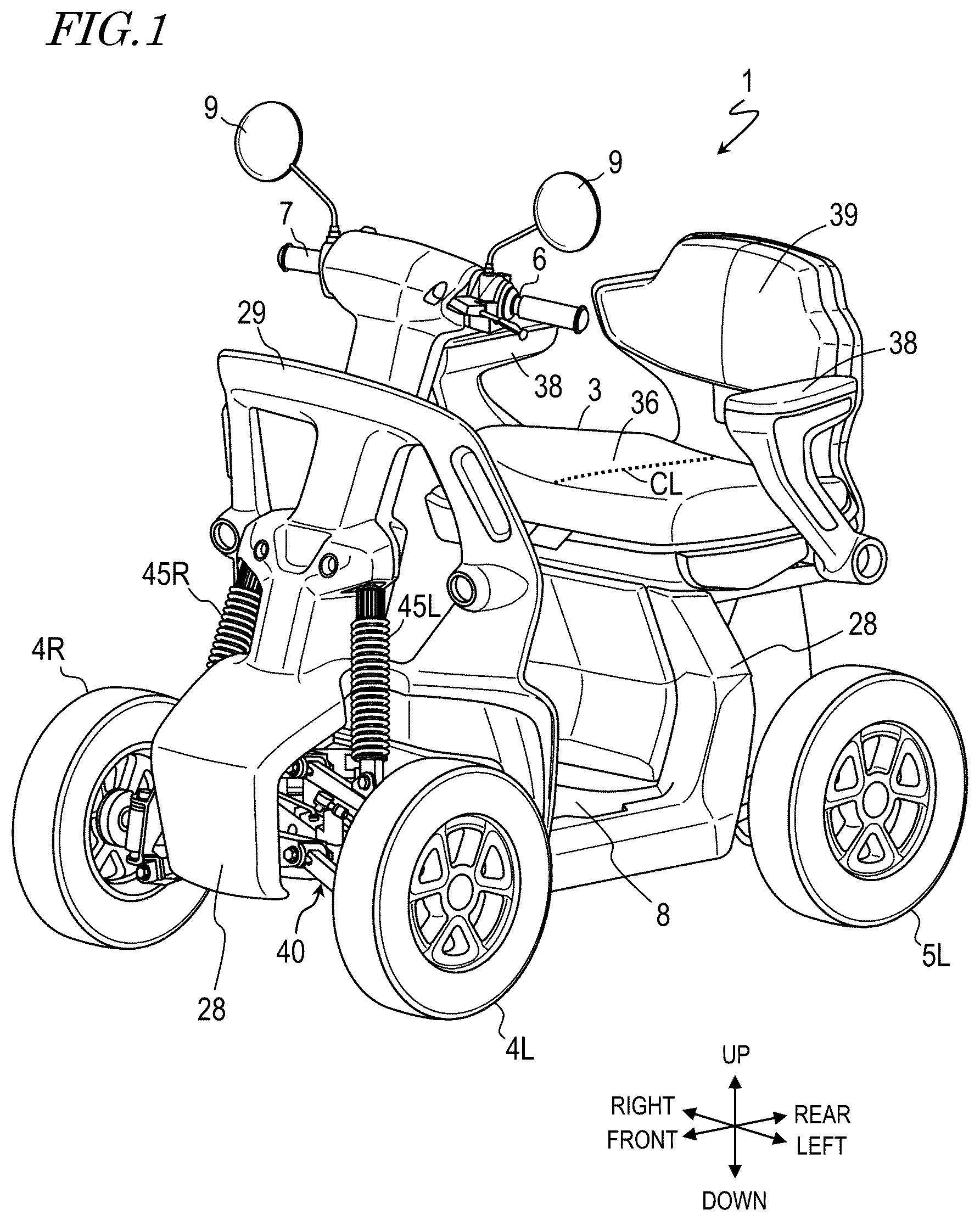 Patent US12102576 Figure 1 – Vehicle