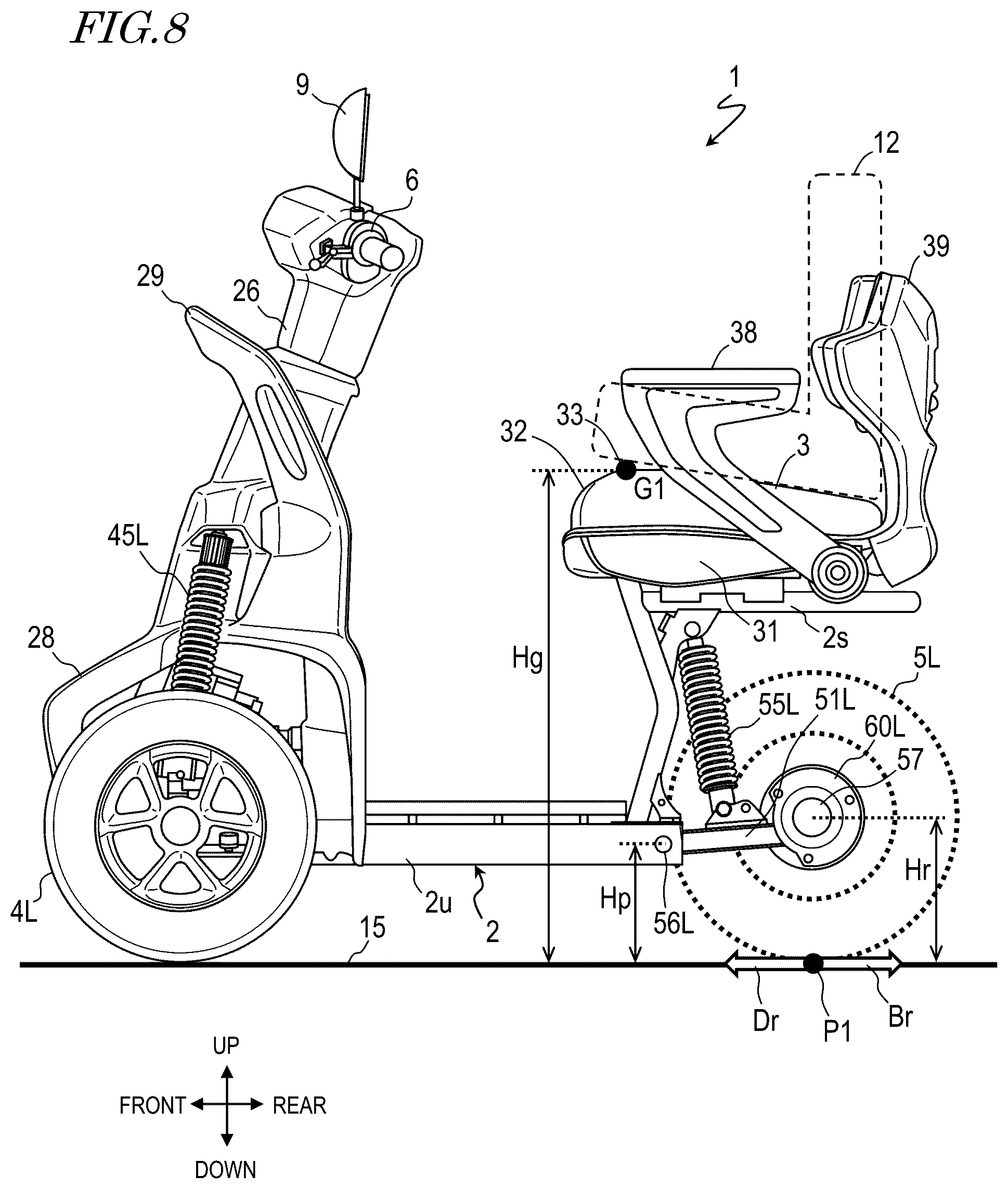 Patent US12102576 Figure 8 – Vehicle
