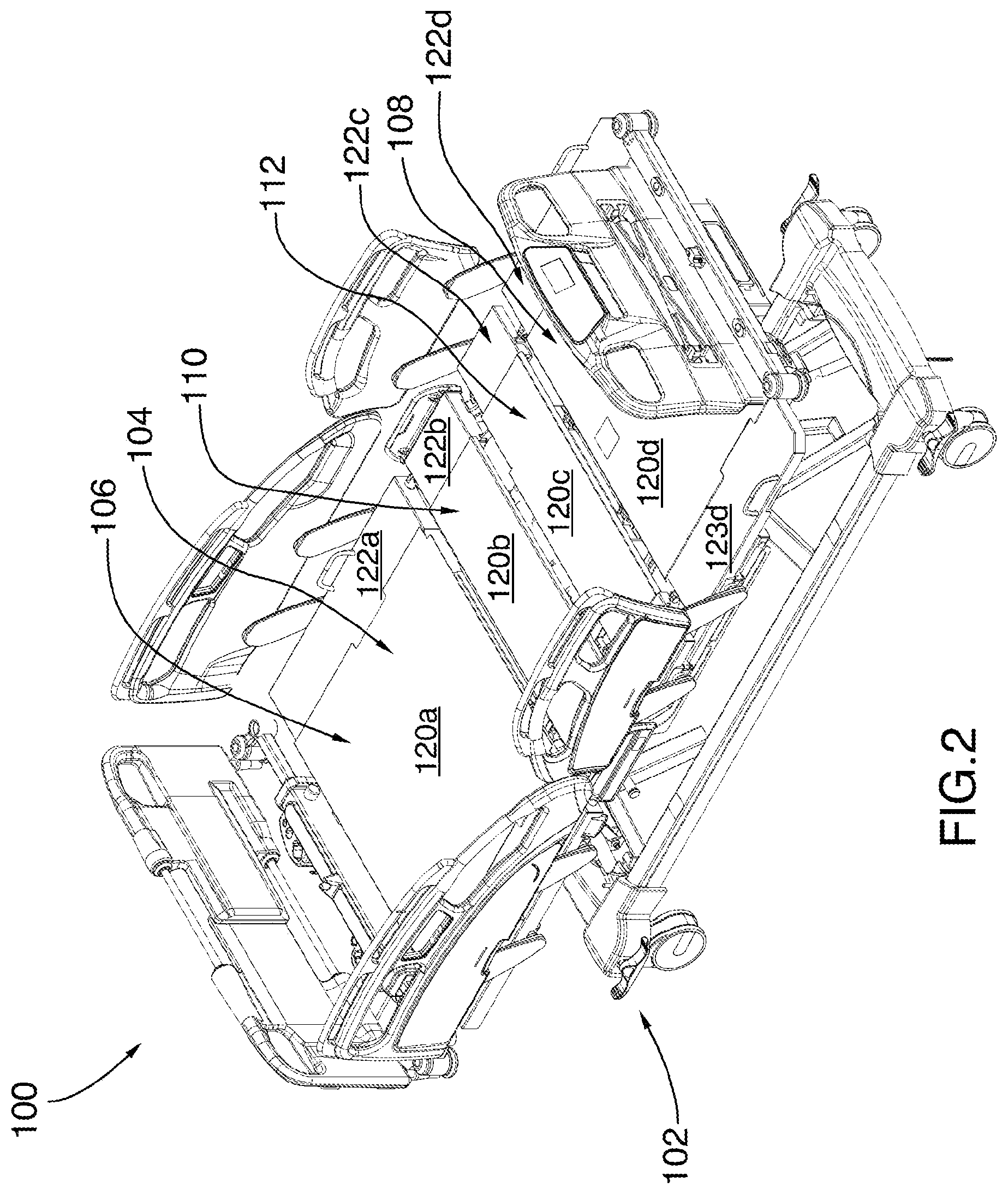 Patent US12102578 Figure 2 – System for adjusting a configuration of a patient support apparatus