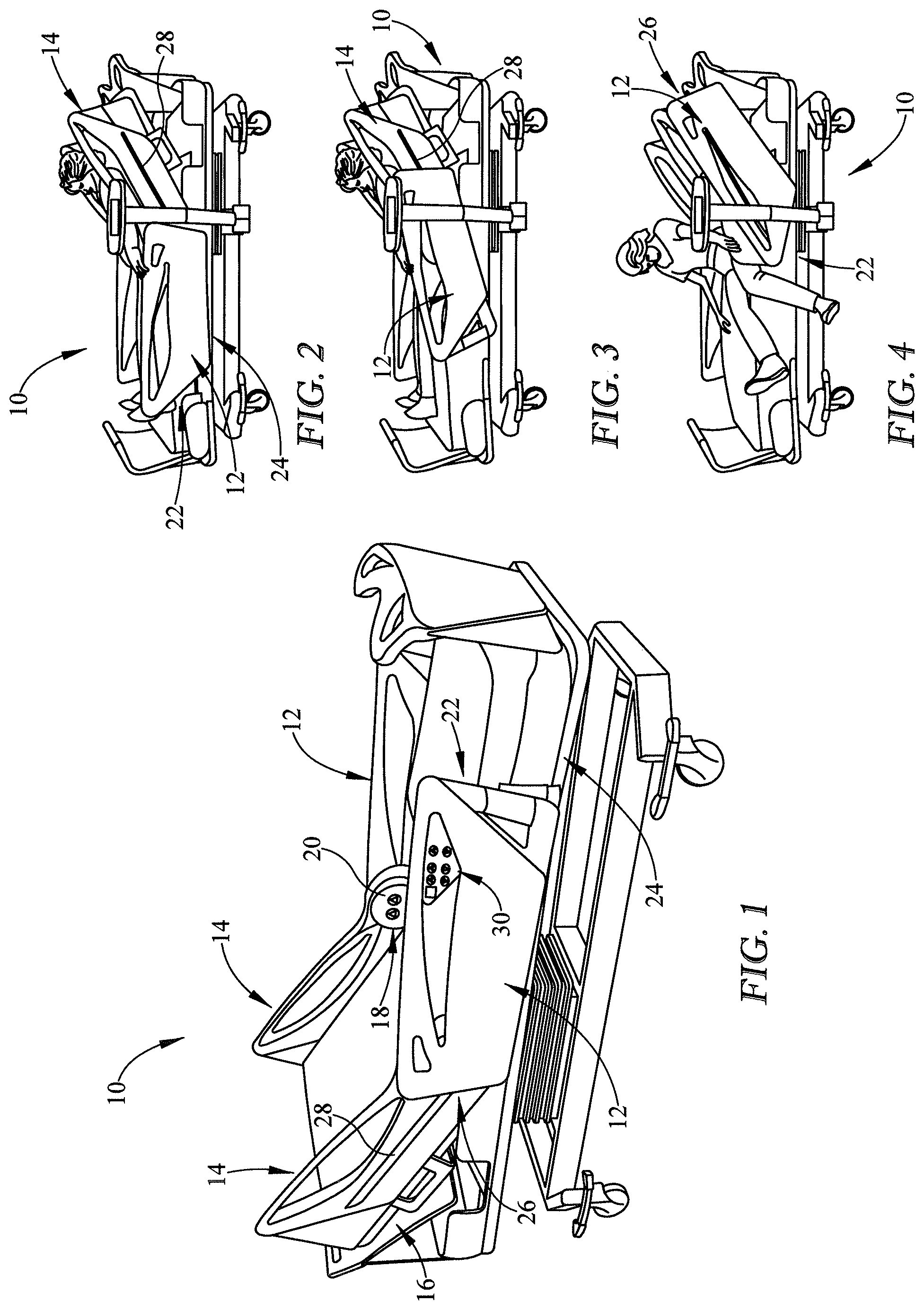 Patent US12102579 — Patient support apparatus having patient lift — Figure 1
