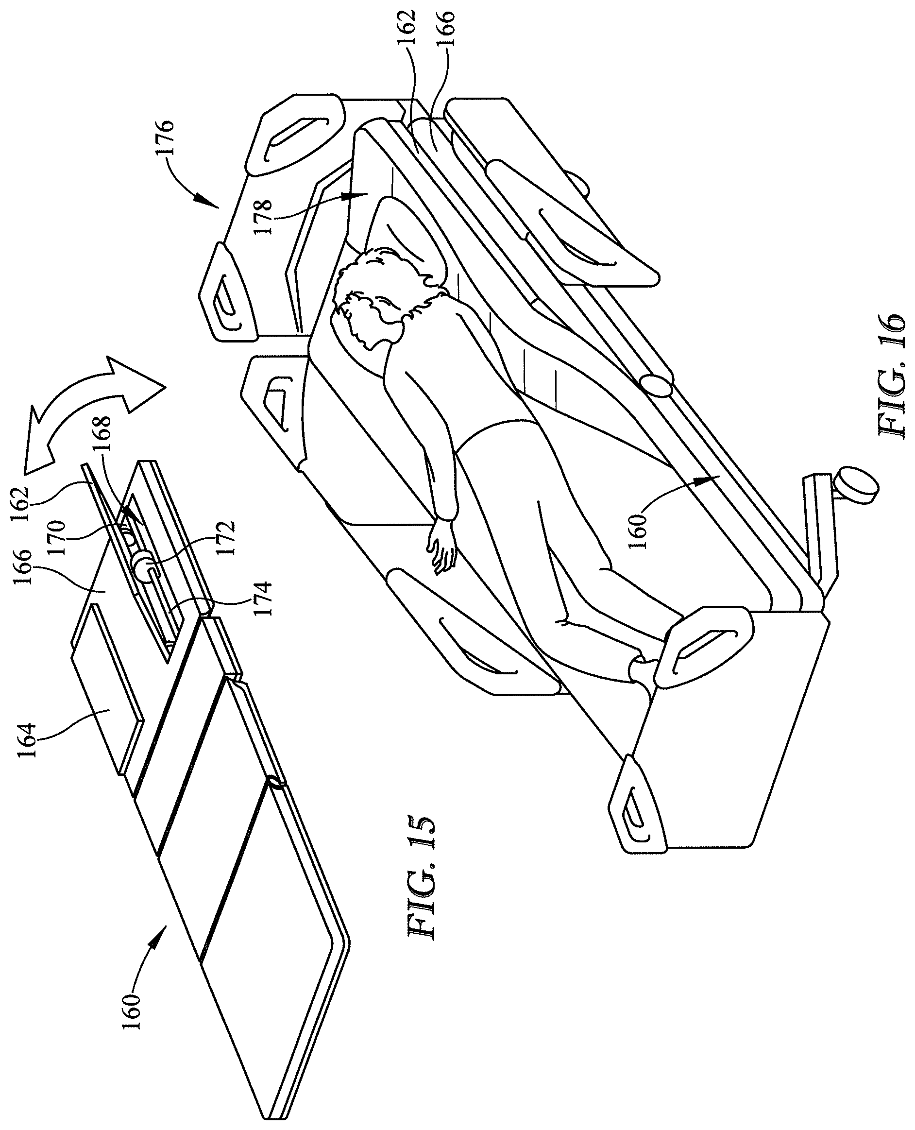 Patent US12102579 Figure 6 – Patient support apparatus having patient lift