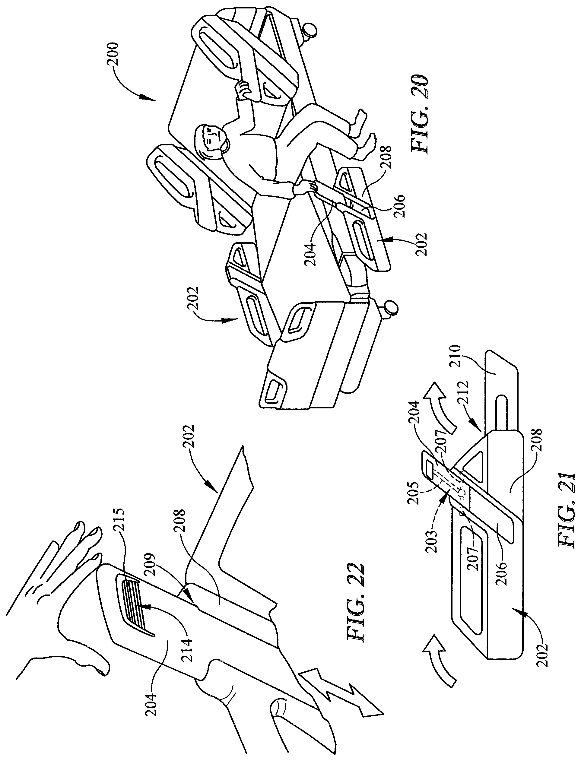 Patent US12102579 Figure 8 – Patient support apparatus having patient lift